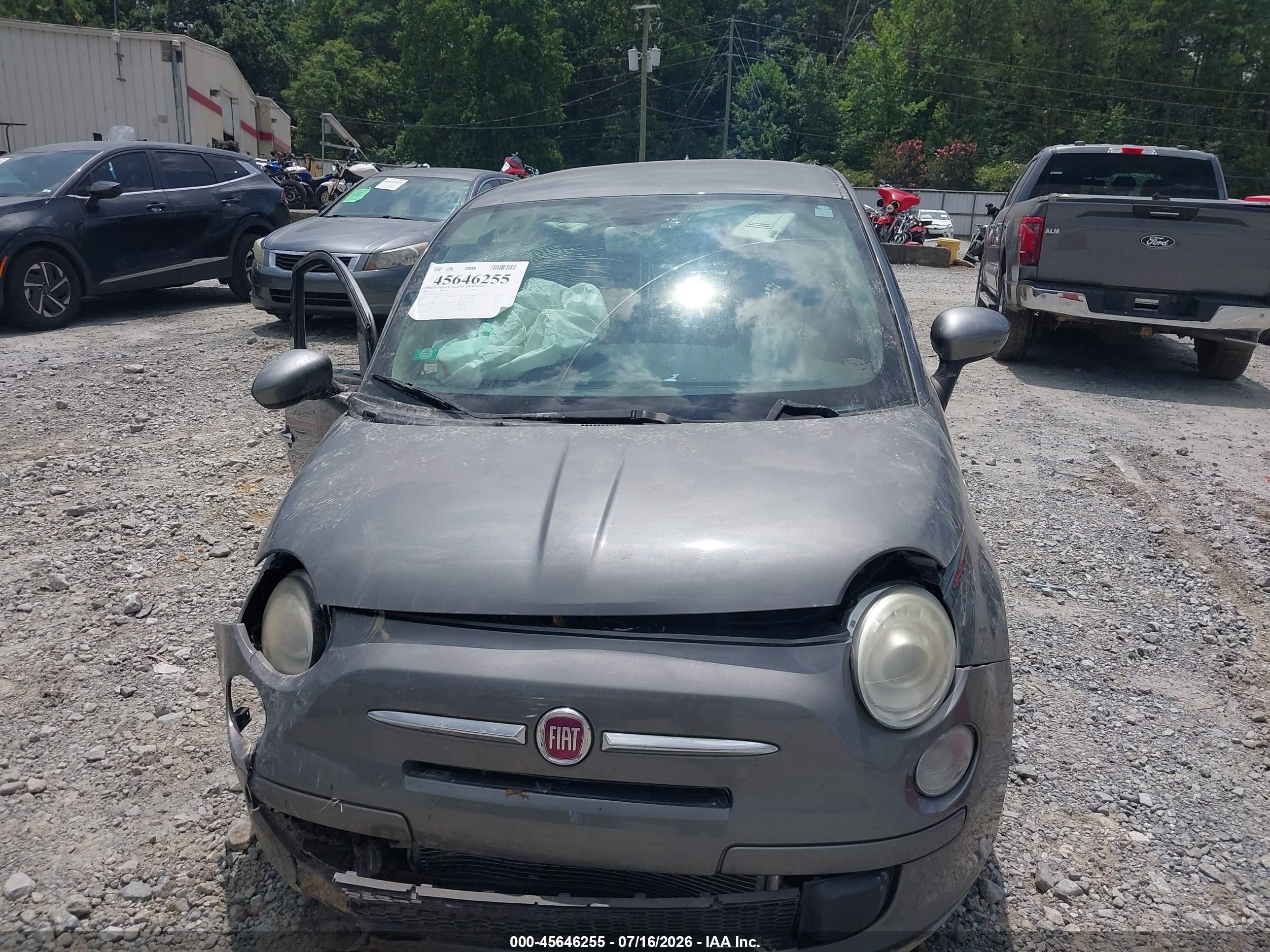 2013 Fiat 500 Pop Gray vin: 3C3CFFAR6DT751385
