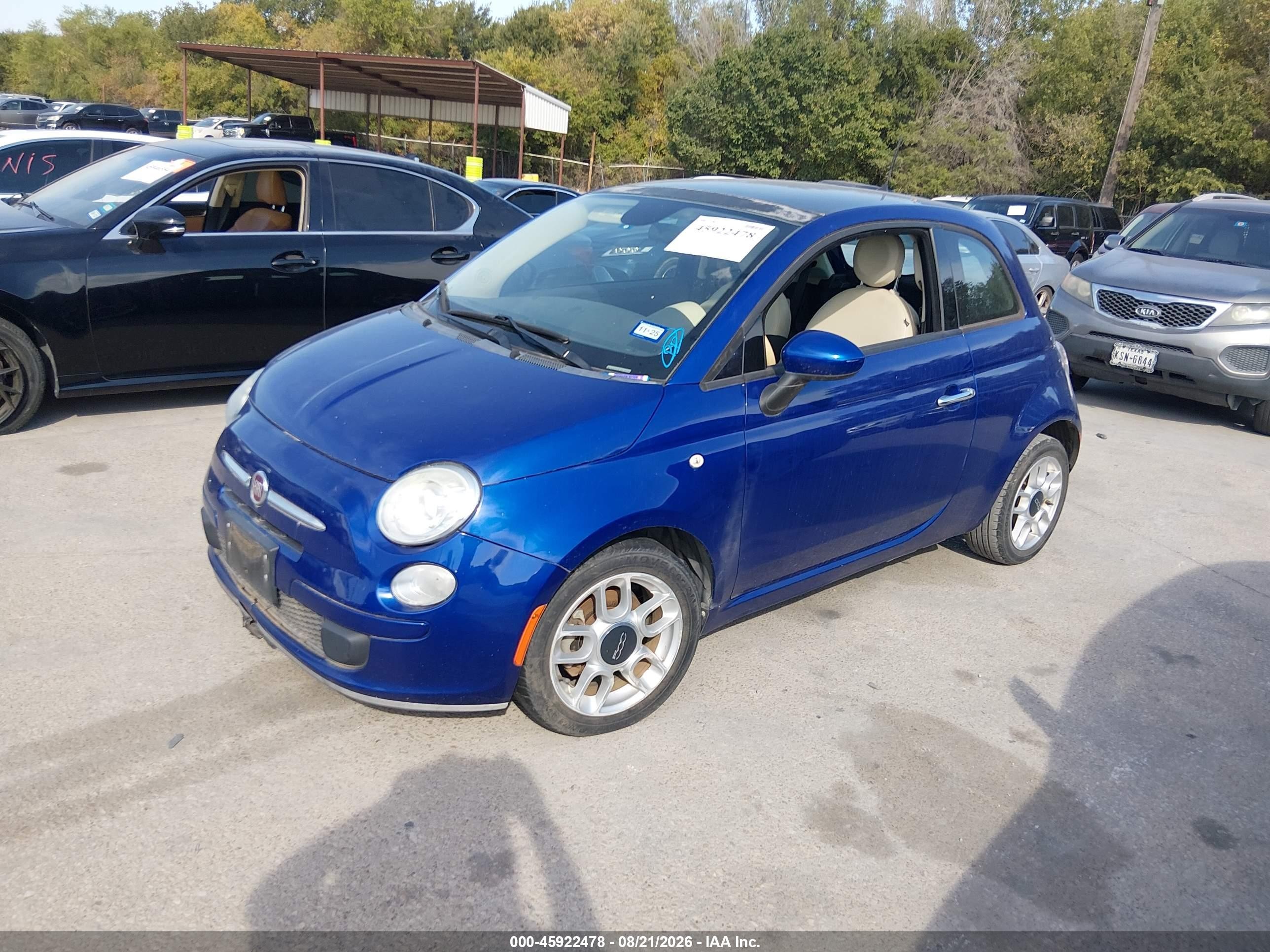 2014 Fiat 500 Pop Blue vin: 3C3CFFAR6ET218955