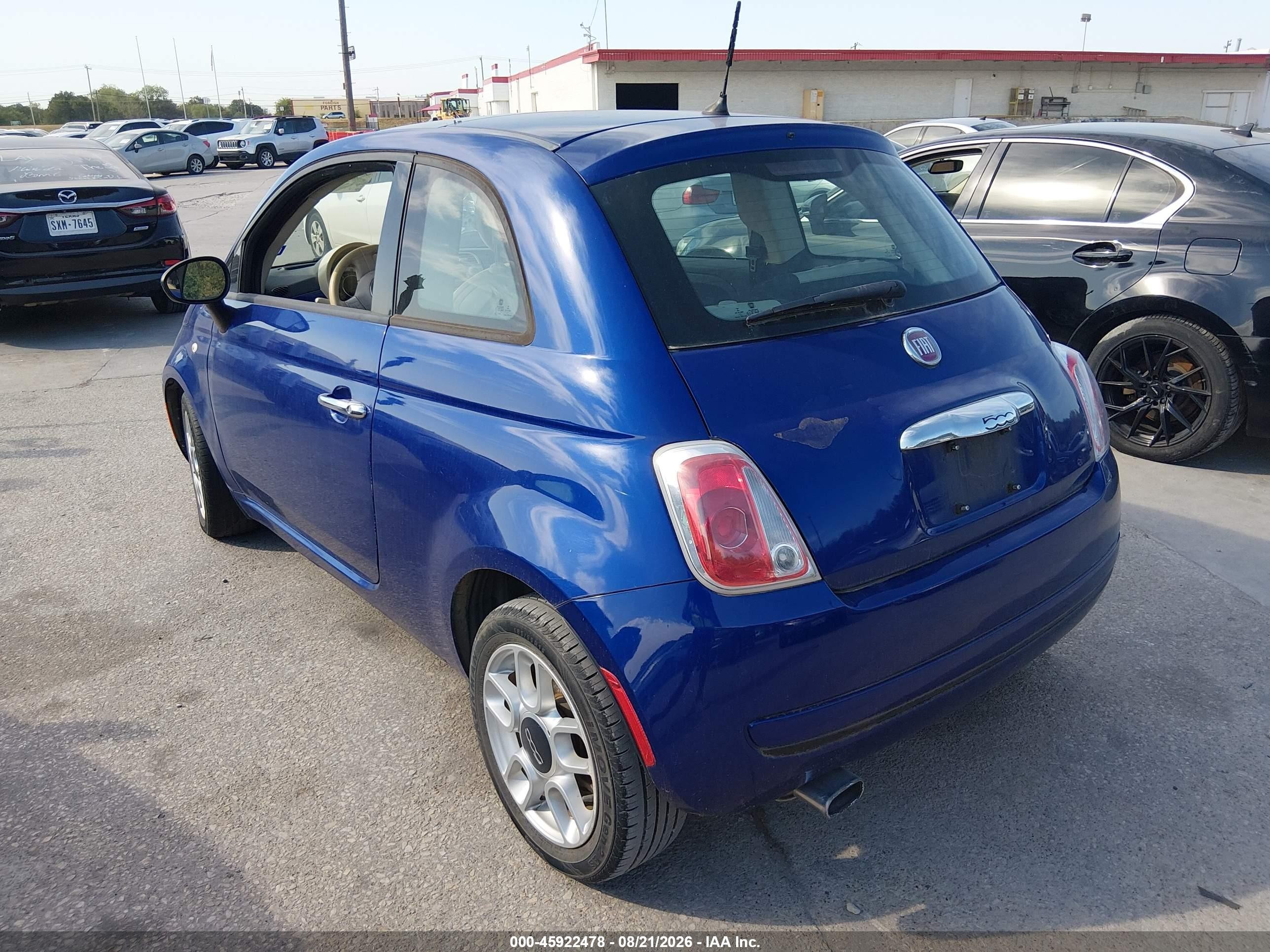 2014 Fiat 500 Pop Blue vin: 3C3CFFAR6ET218955