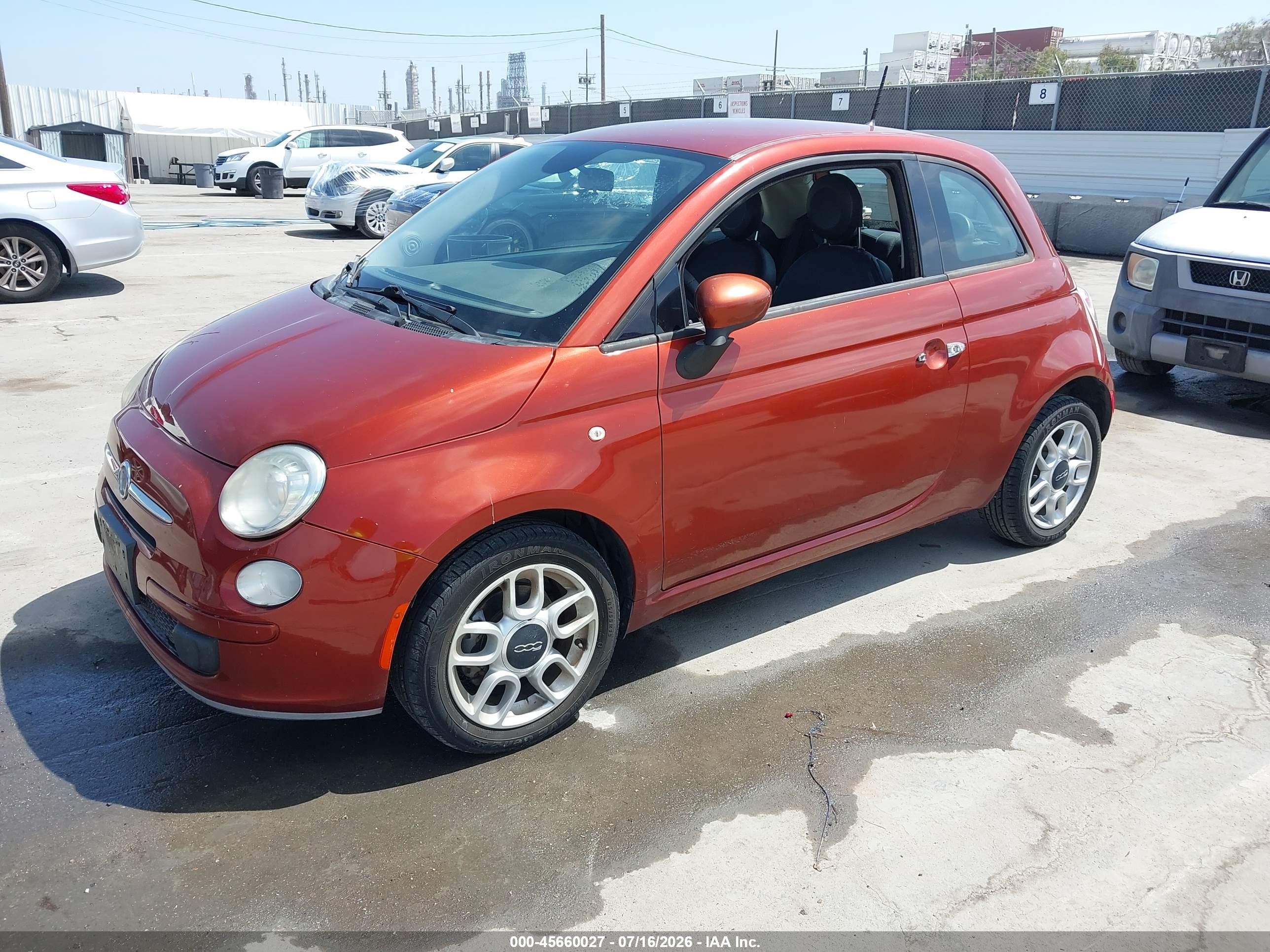 2014 Fiat 500 Pop Orange vin: 3C3CFFAR6ET283109