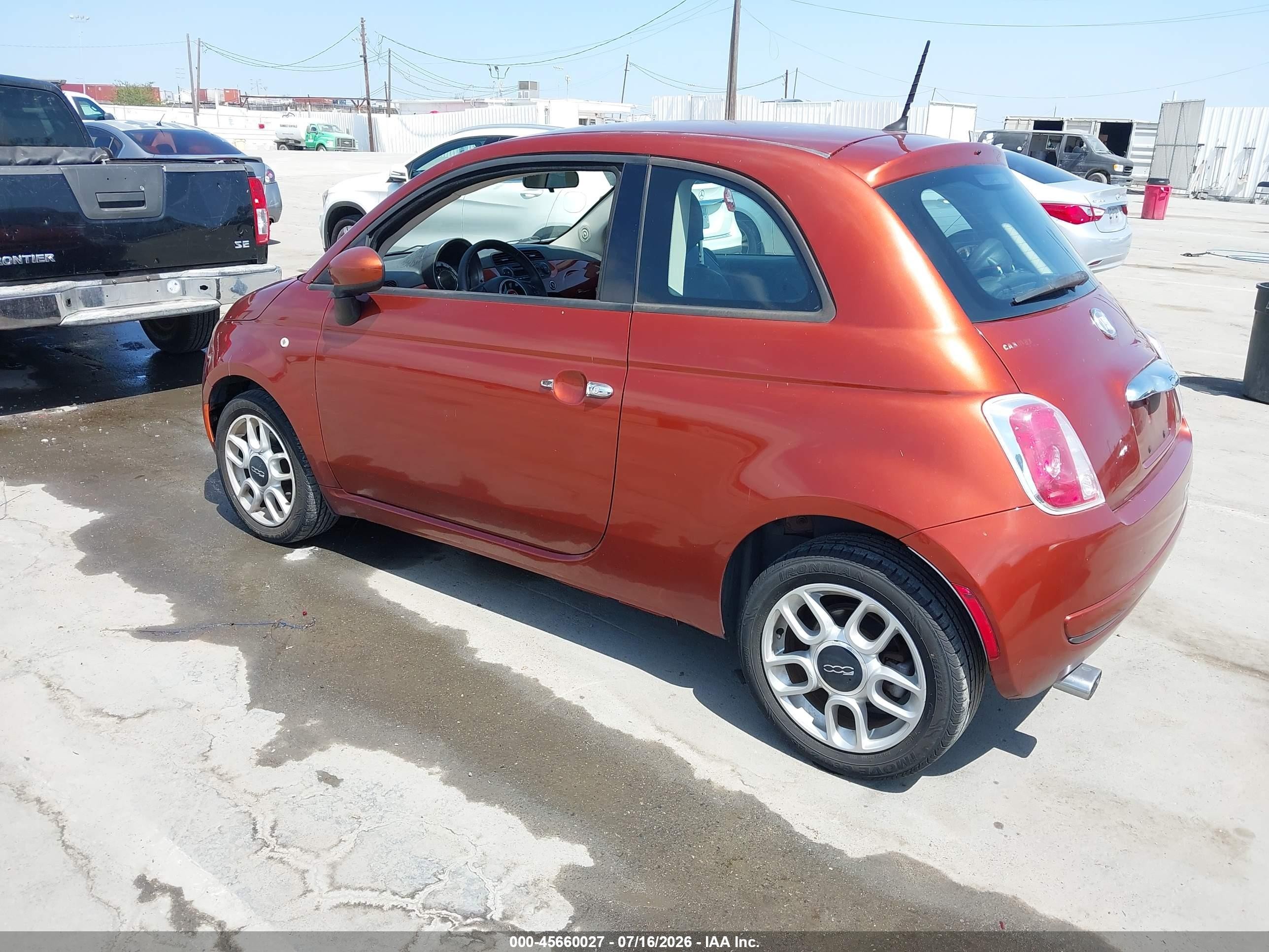 2014 Fiat 500 Pop Orange vin: 3C3CFFAR6ET283109