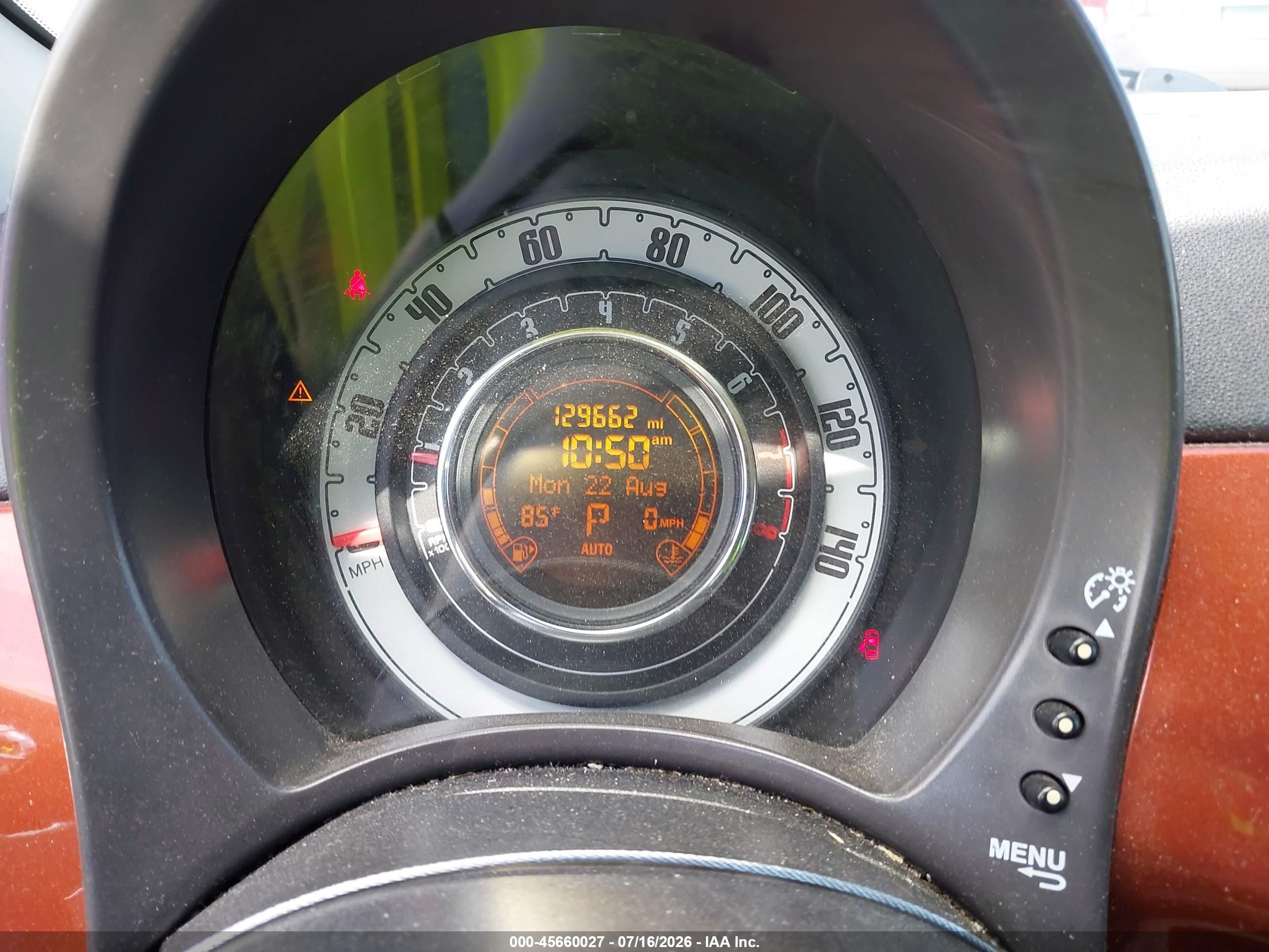 2014 Fiat 500 Pop Orange vin: 3C3CFFAR6ET283109