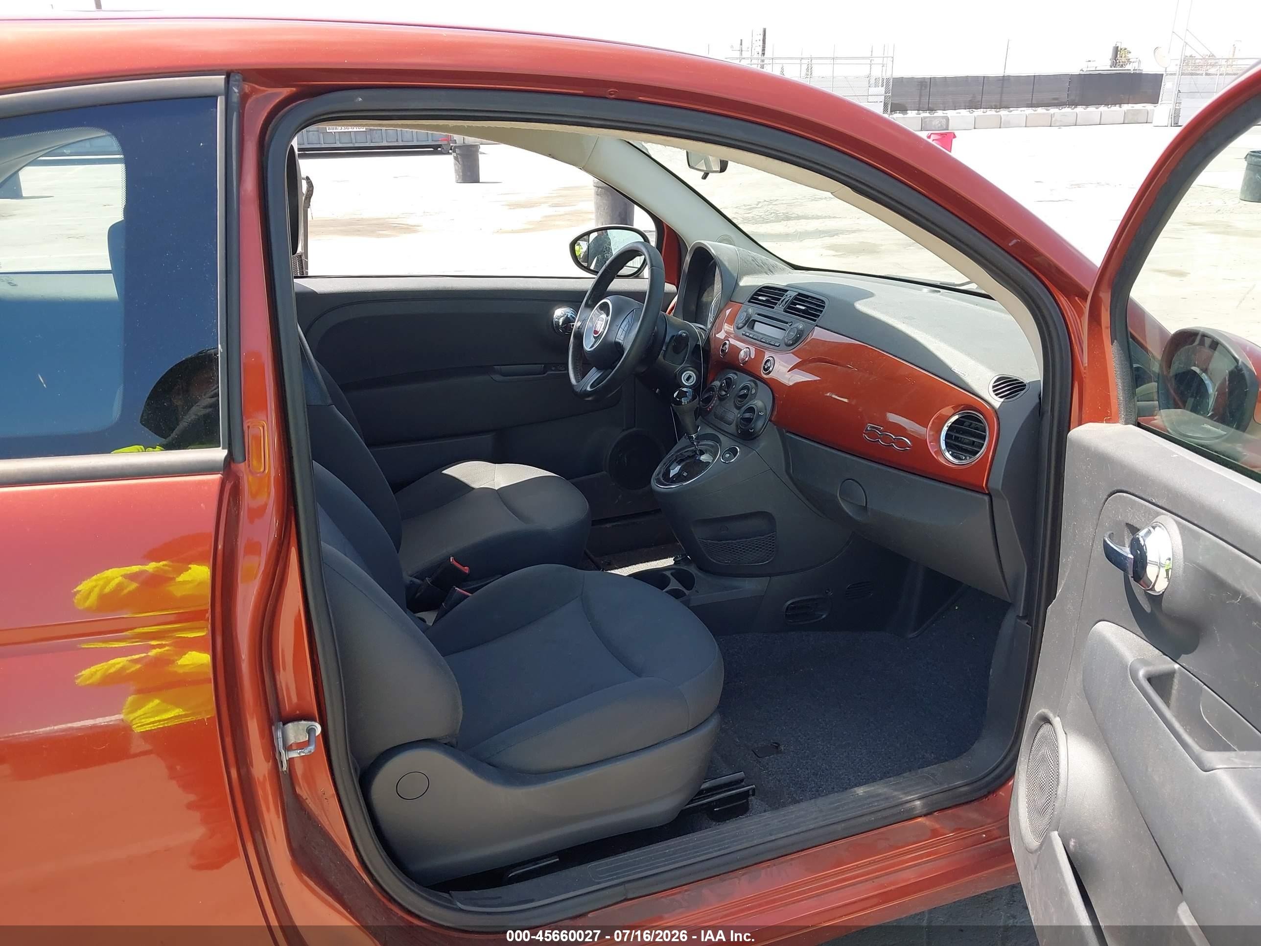 2014 Fiat 500 Pop Orange vin: 3C3CFFAR6ET283109