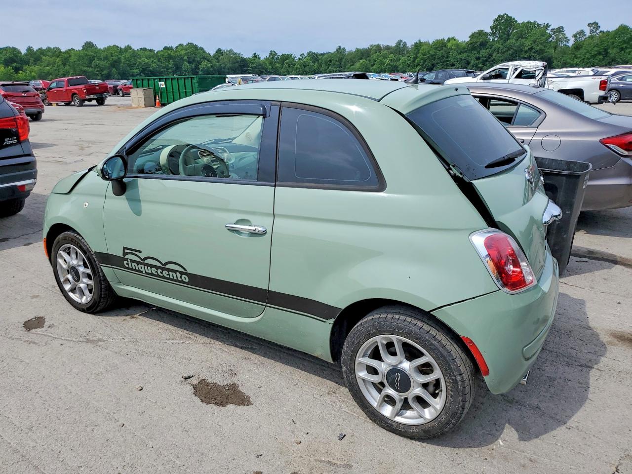 2014 Fiat 500 Pop Green vin: 3C3CFFAR7ET184976