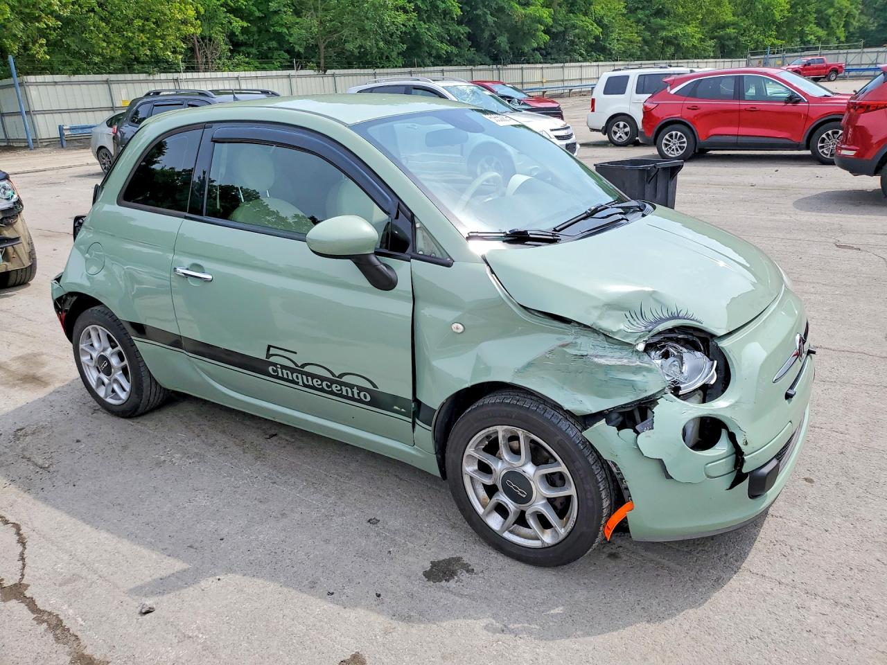 2014 Fiat 500 Pop Green vin: 3C3CFFAR7ET184976