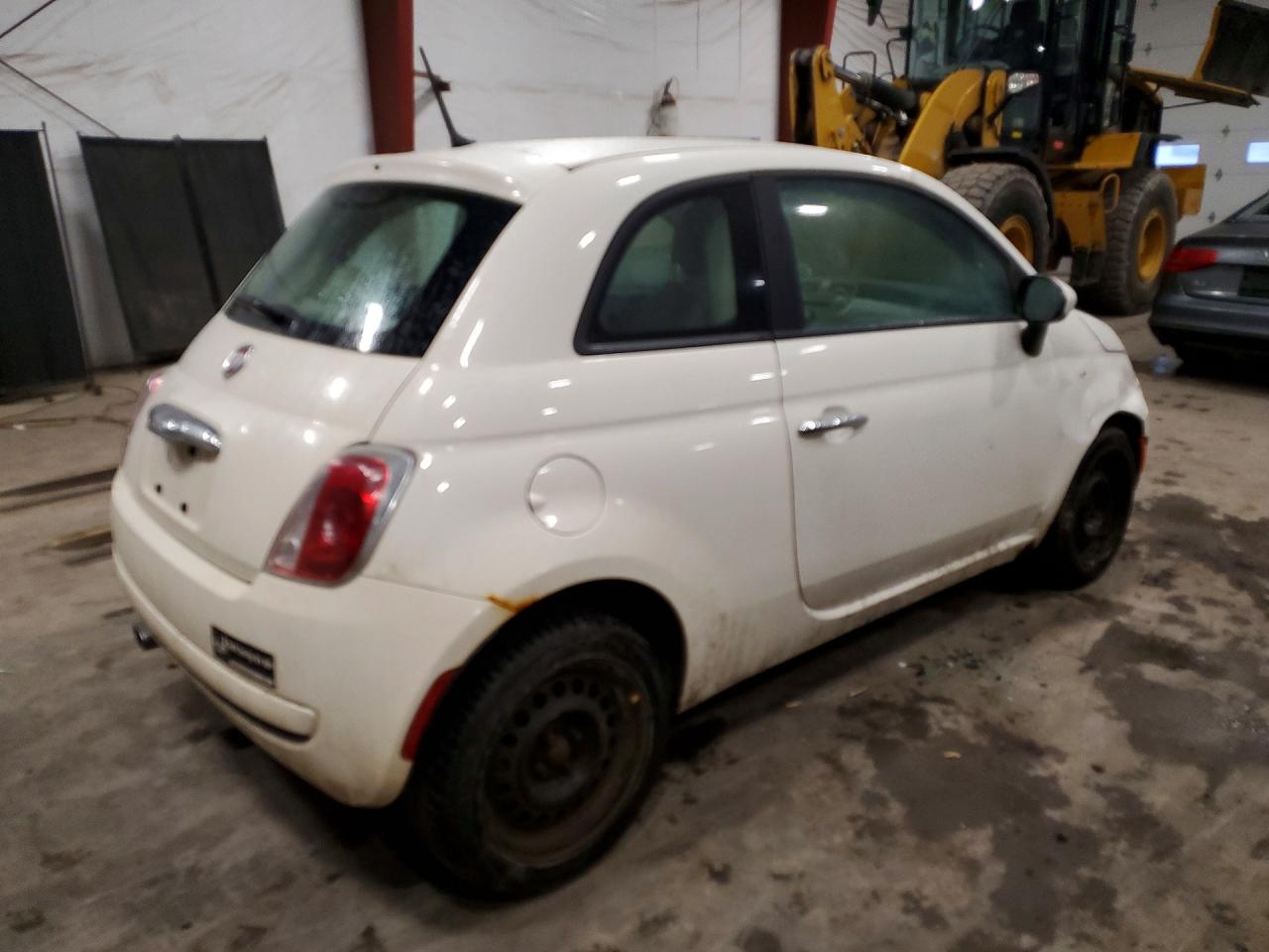 2012 Fiat 500 Pop White vin: 3C3CFFAR8CT254546
