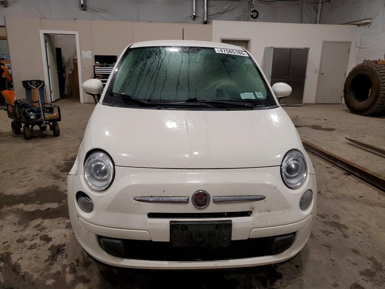 2012 Fiat 500 Pop White vin: 3C3CFFAR8CT254546