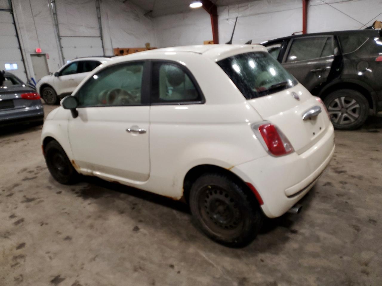 2012 Fiat 500 Pop White vin: 3C3CFFAR8CT254546