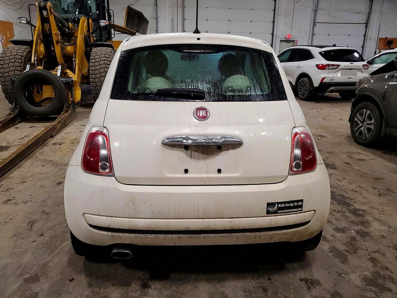 2012 Fiat 500 Pop White vin: 3C3CFFAR8CT254546