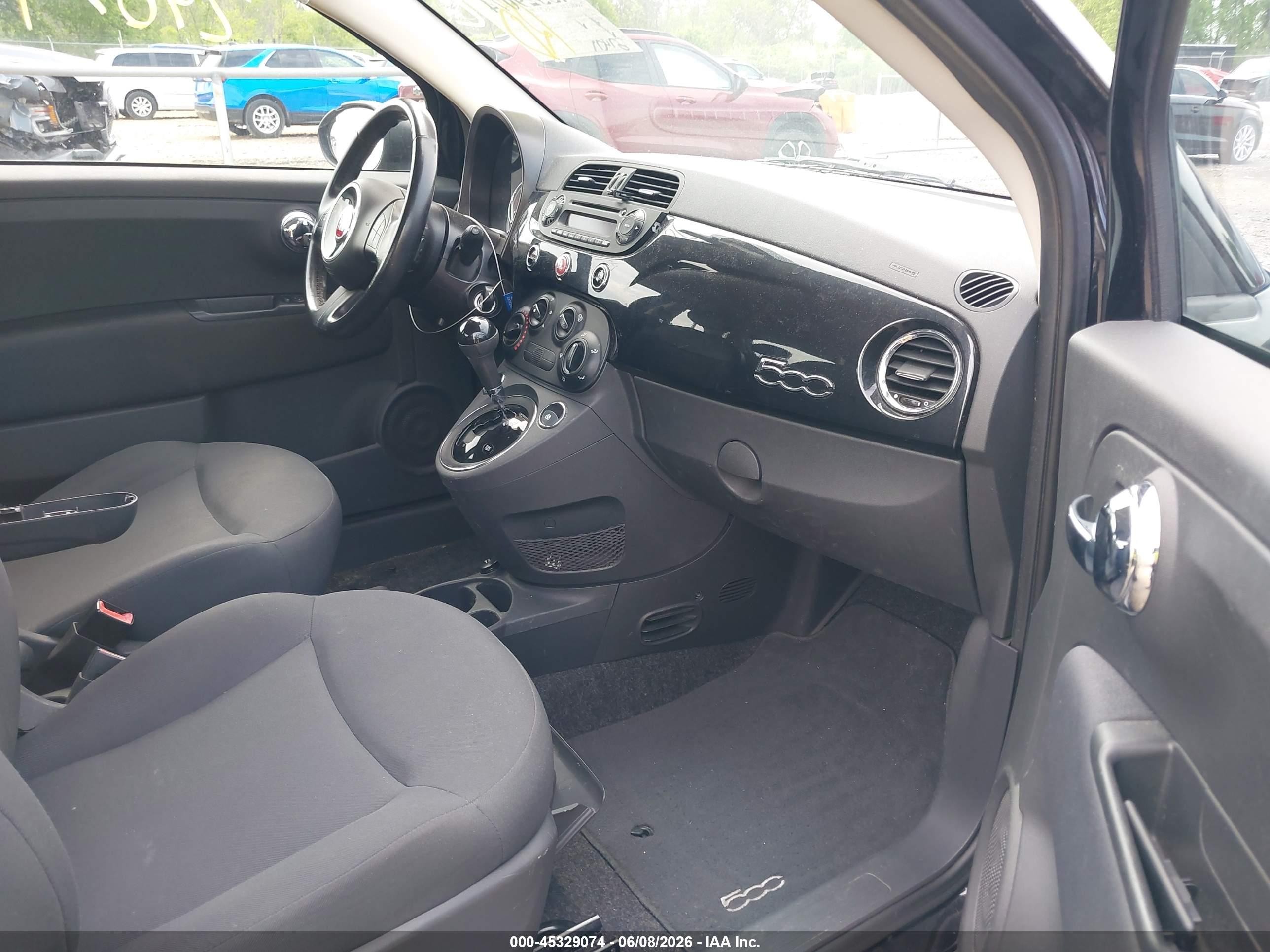 2012 Fiat 500 Pop Black vin: 3C3CFFAR8CT277292