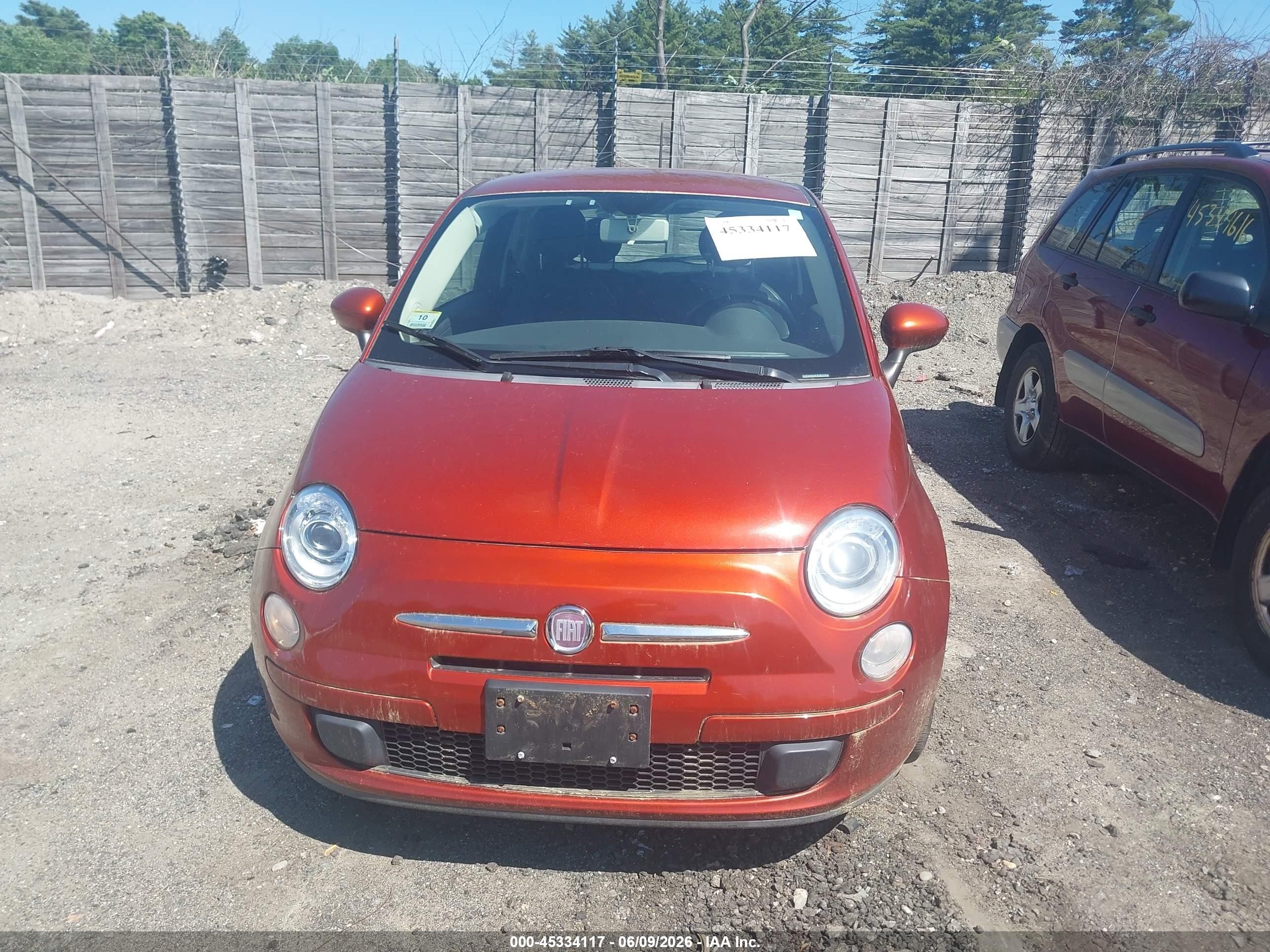 2012 Fiat 500 Pop Orange vin: 3C3CFFAR8CT370121