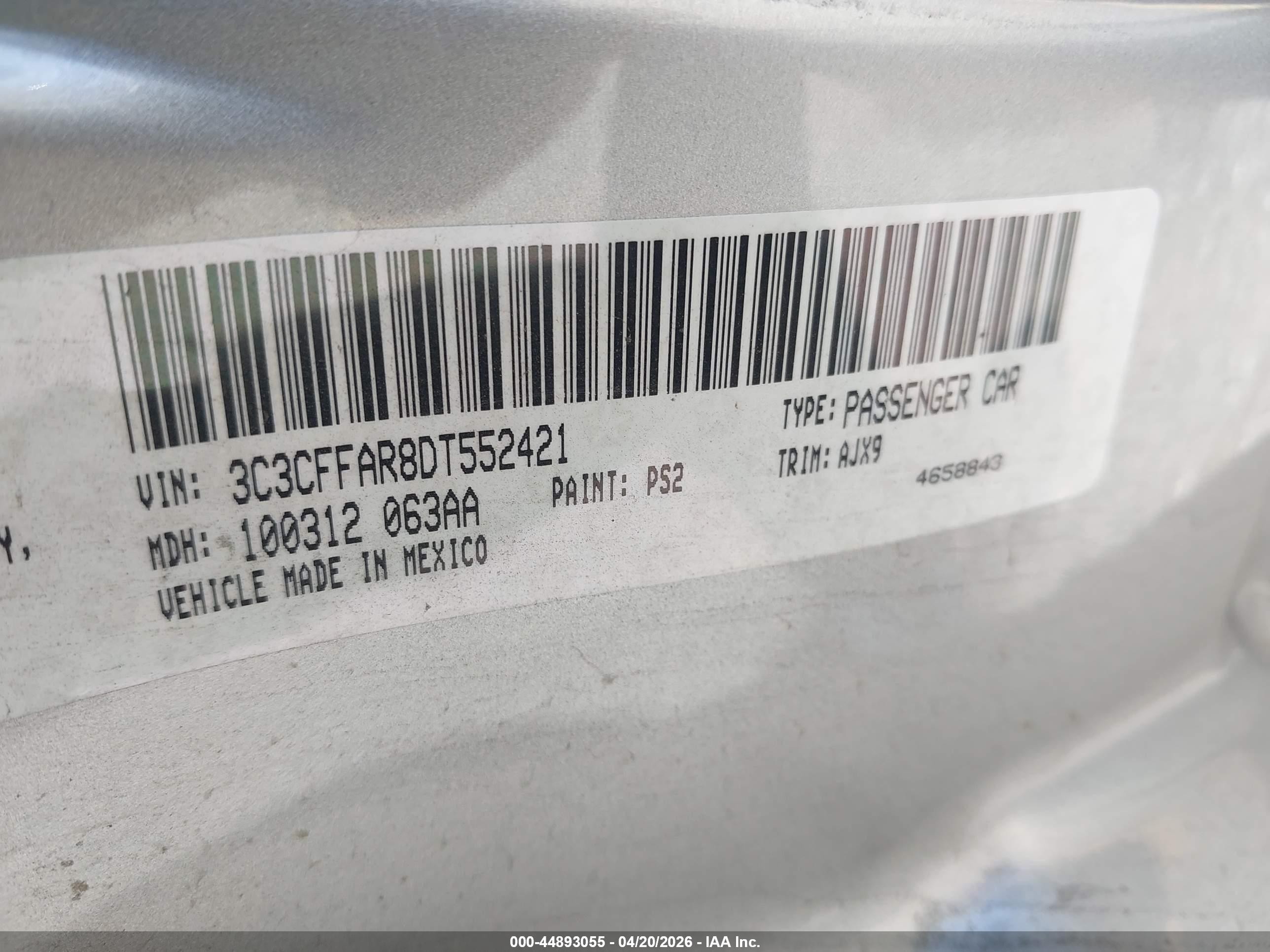 2013 Fiat 500 Pop Silver vin: 3C3CFFAR8DT552421