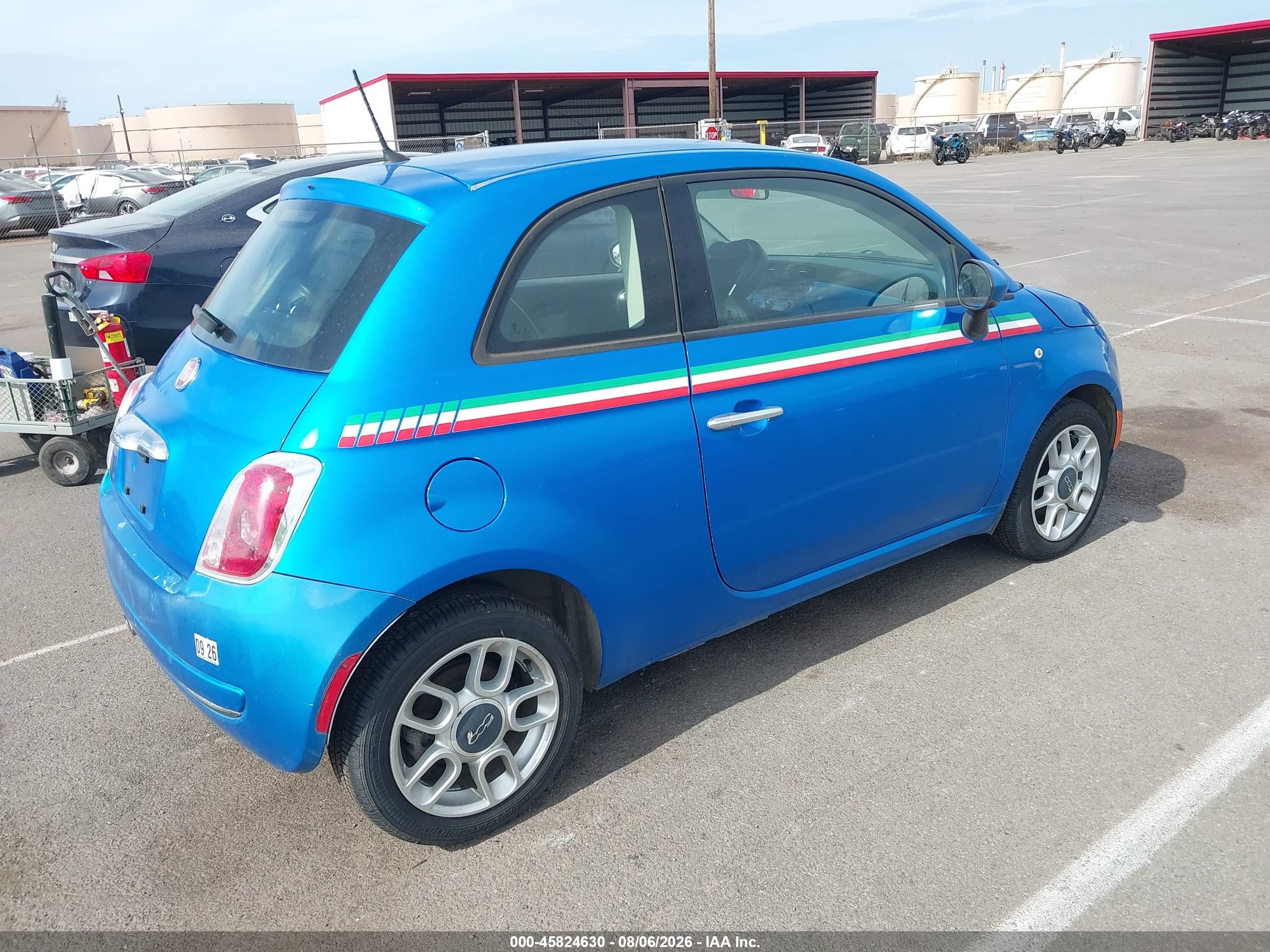 2015 Fiat 500 Pop Blue vin: 3C3CFFAR8FT558531