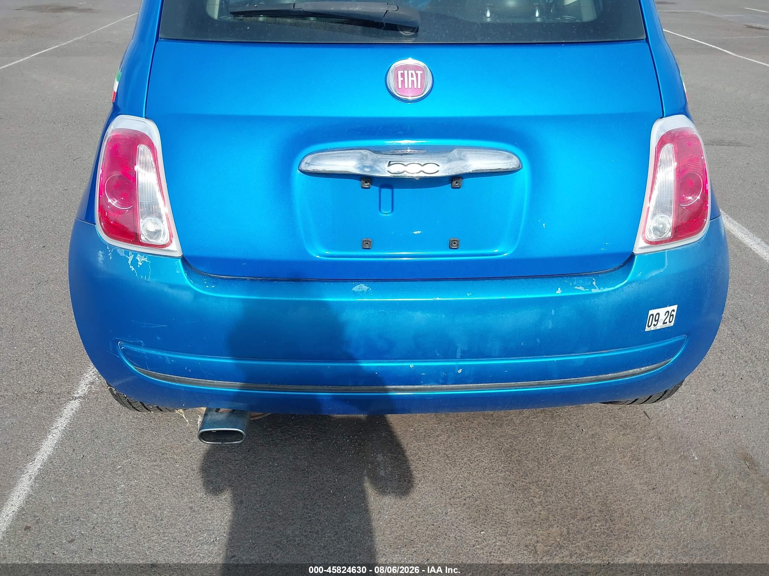 2015 Fiat 500 Pop Blue vin: 3C3CFFAR8FT558531