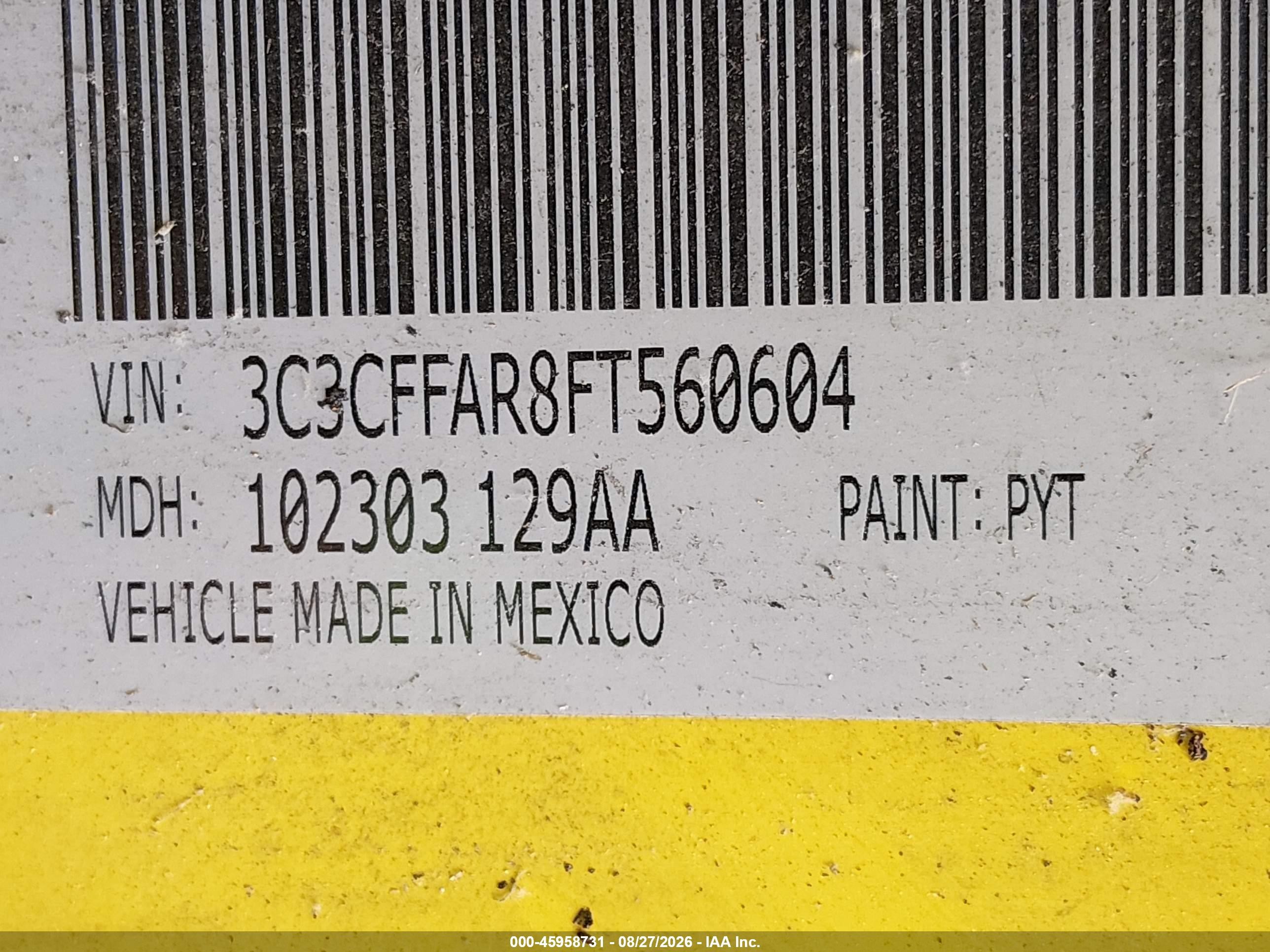 2015 Fiat 500 Pop Yellow vin: 3C3CFFAR8FT560604