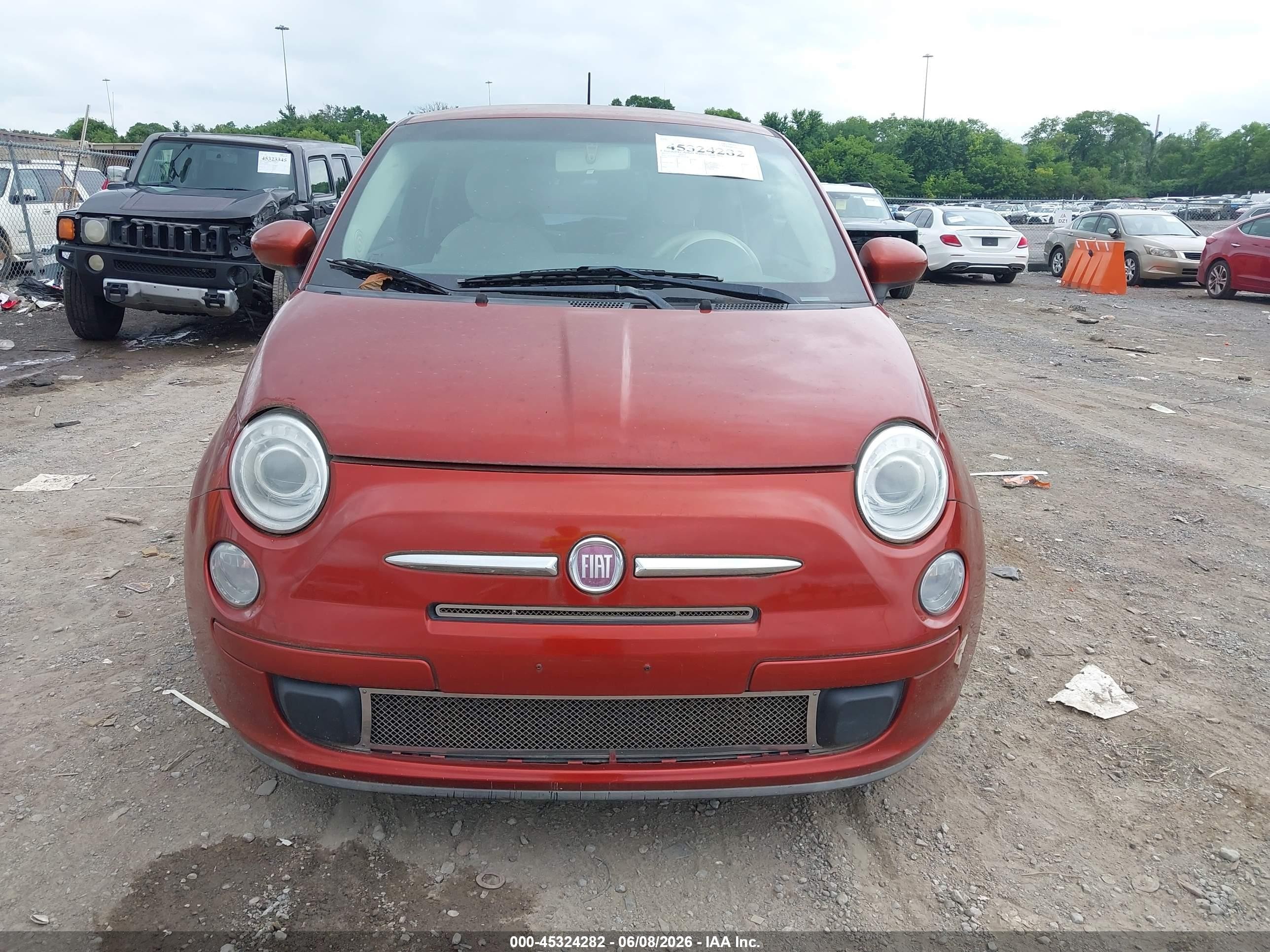 2012 Fiat 500 Pop Orange vin: 3C3CFFAR9CT270285