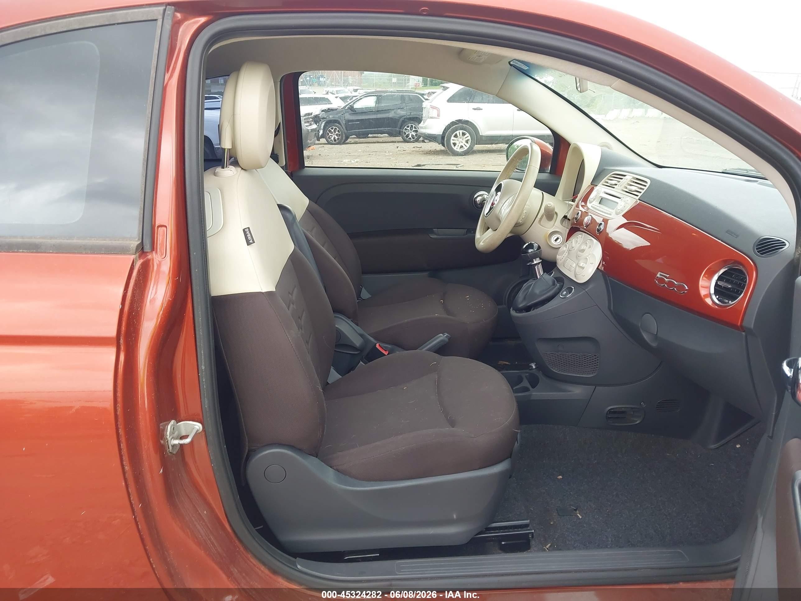 2012 Fiat 500 Pop Orange vin: 3C3CFFAR9CT270285