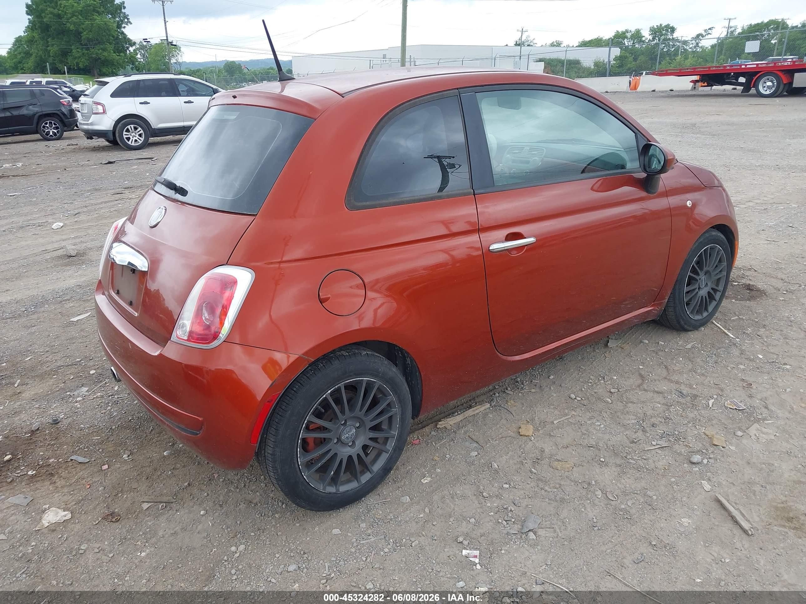 2012 Fiat 500 Pop Orange vin: 3C3CFFAR9CT270285