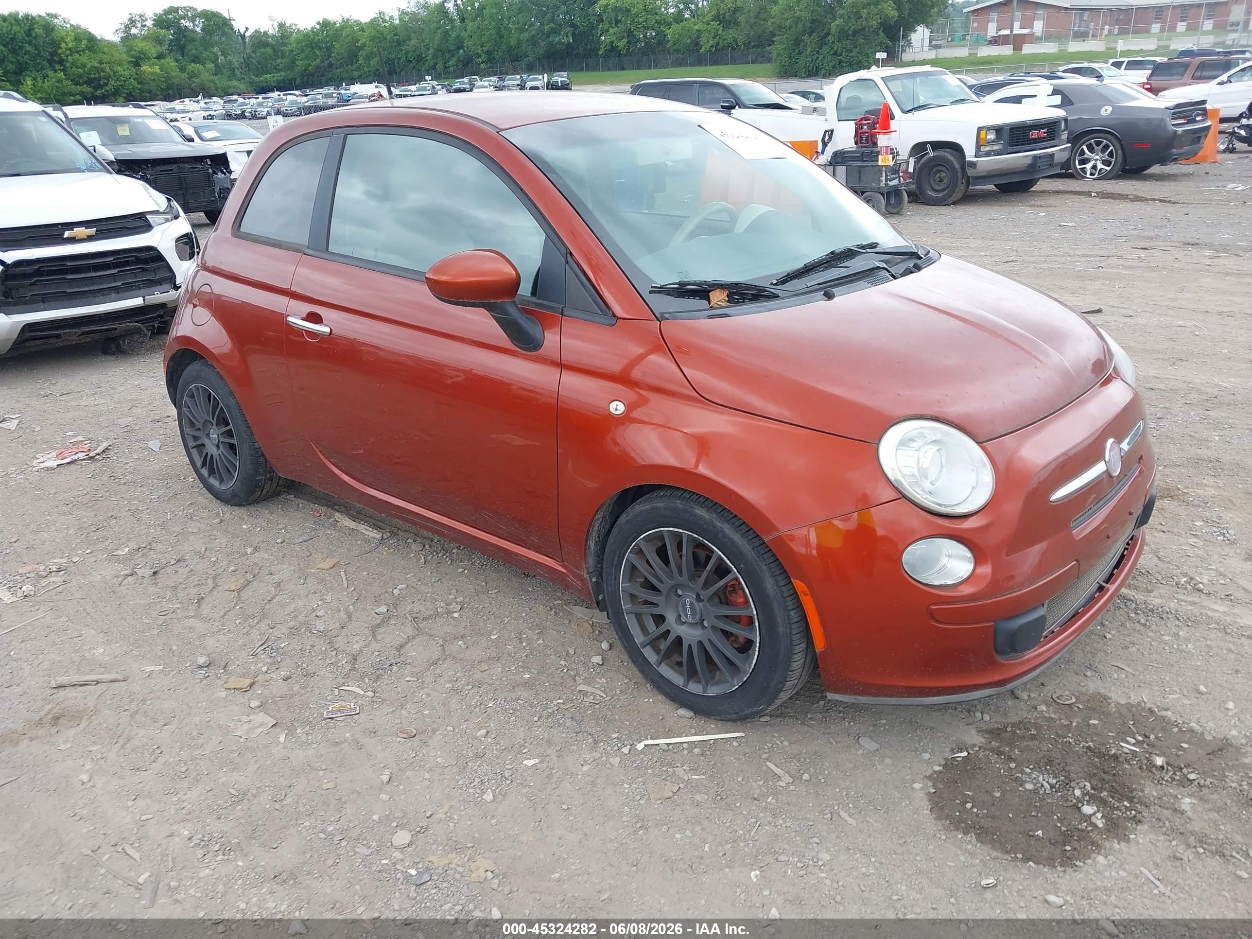 2012 Fiat 500 Pop Orange vin: 3C3CFFAR9CT270285