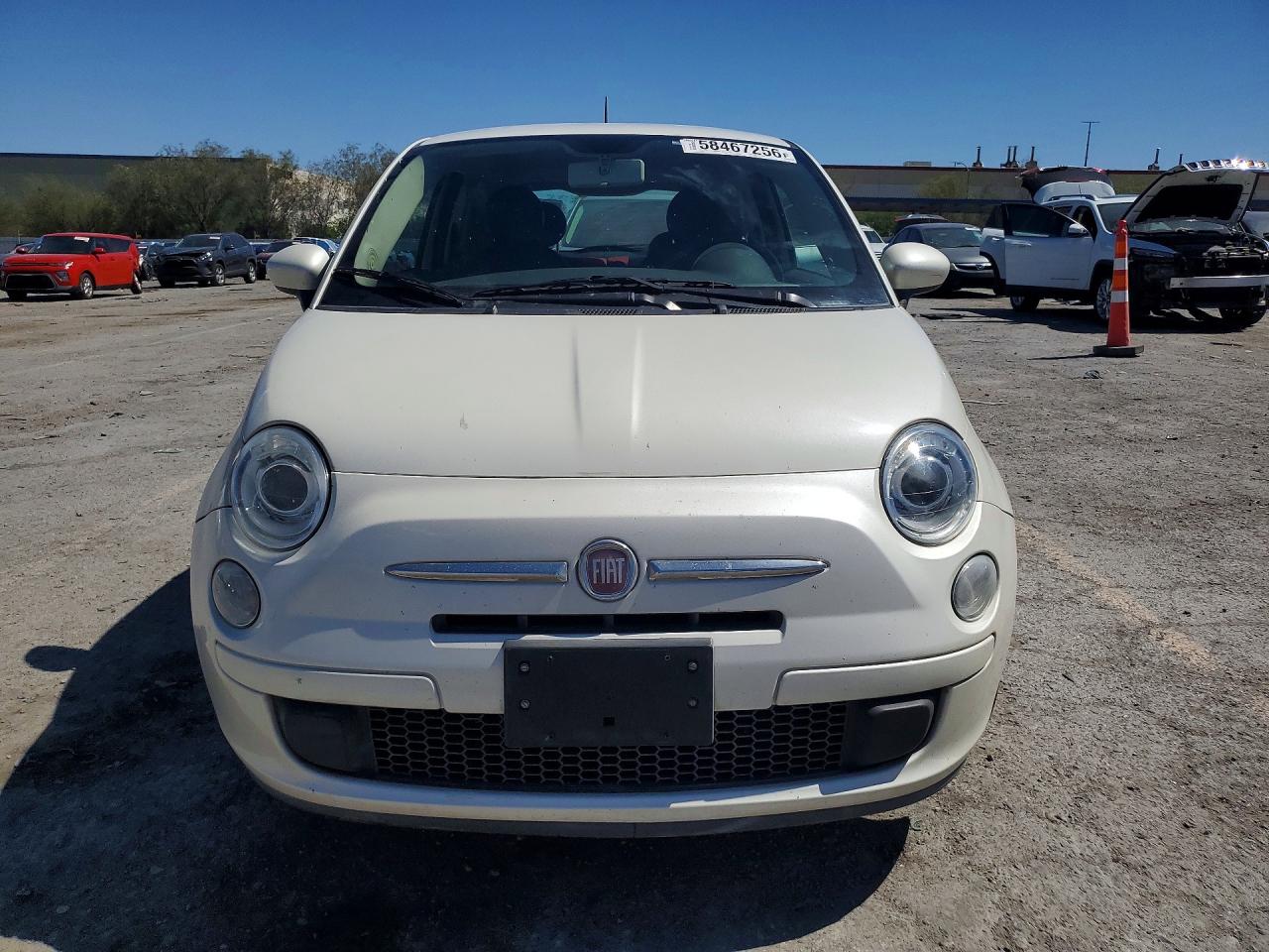 2012 Fiat 500 Pop White vin: 3C3CFFAR9CT349018