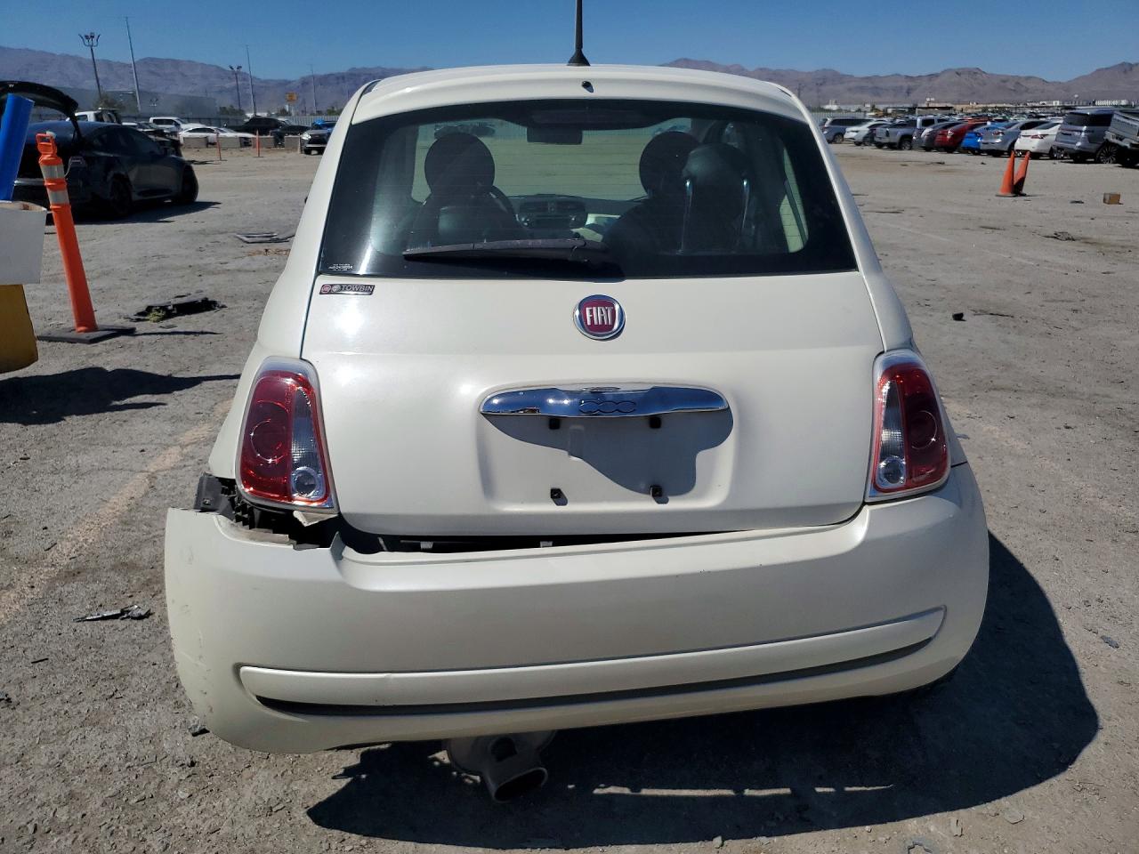 2012 Fiat 500 Pop White vin: 3C3CFFAR9CT349018