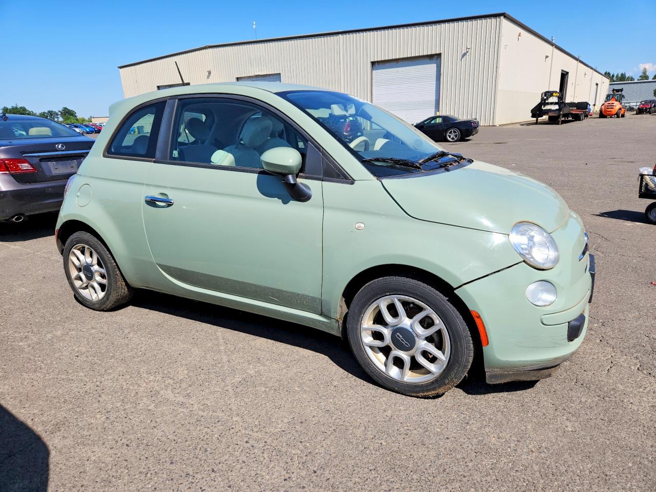 2013 Fiat 500 Green vin: 3C3CFFAR9DT512977