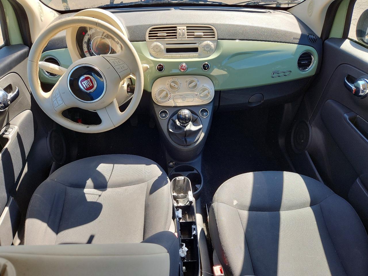 2013 Fiat 500 Green vin: 3C3CFFAR9DT512977