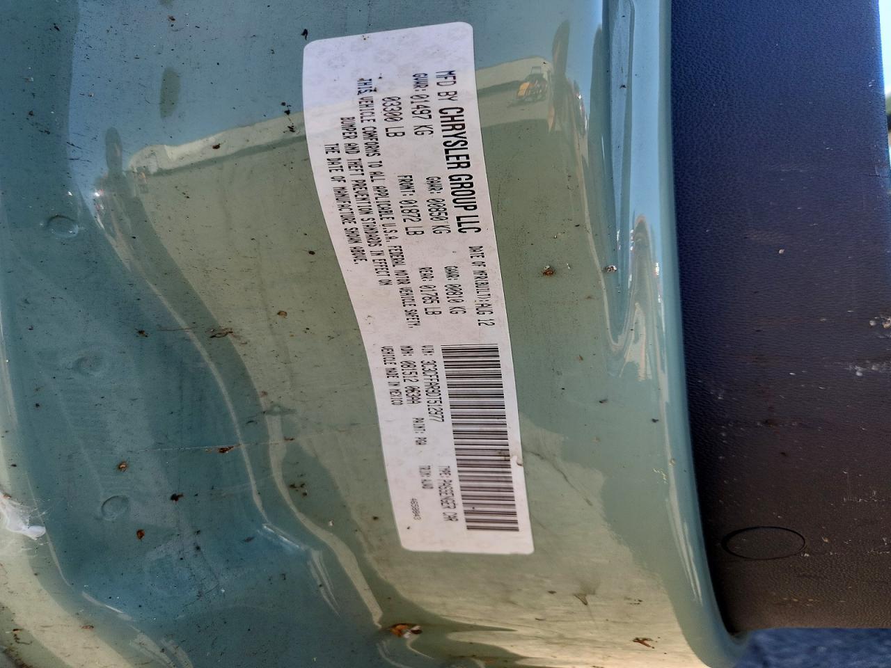 2013 Fiat 500 Green vin: 3C3CFFAR9DT512977