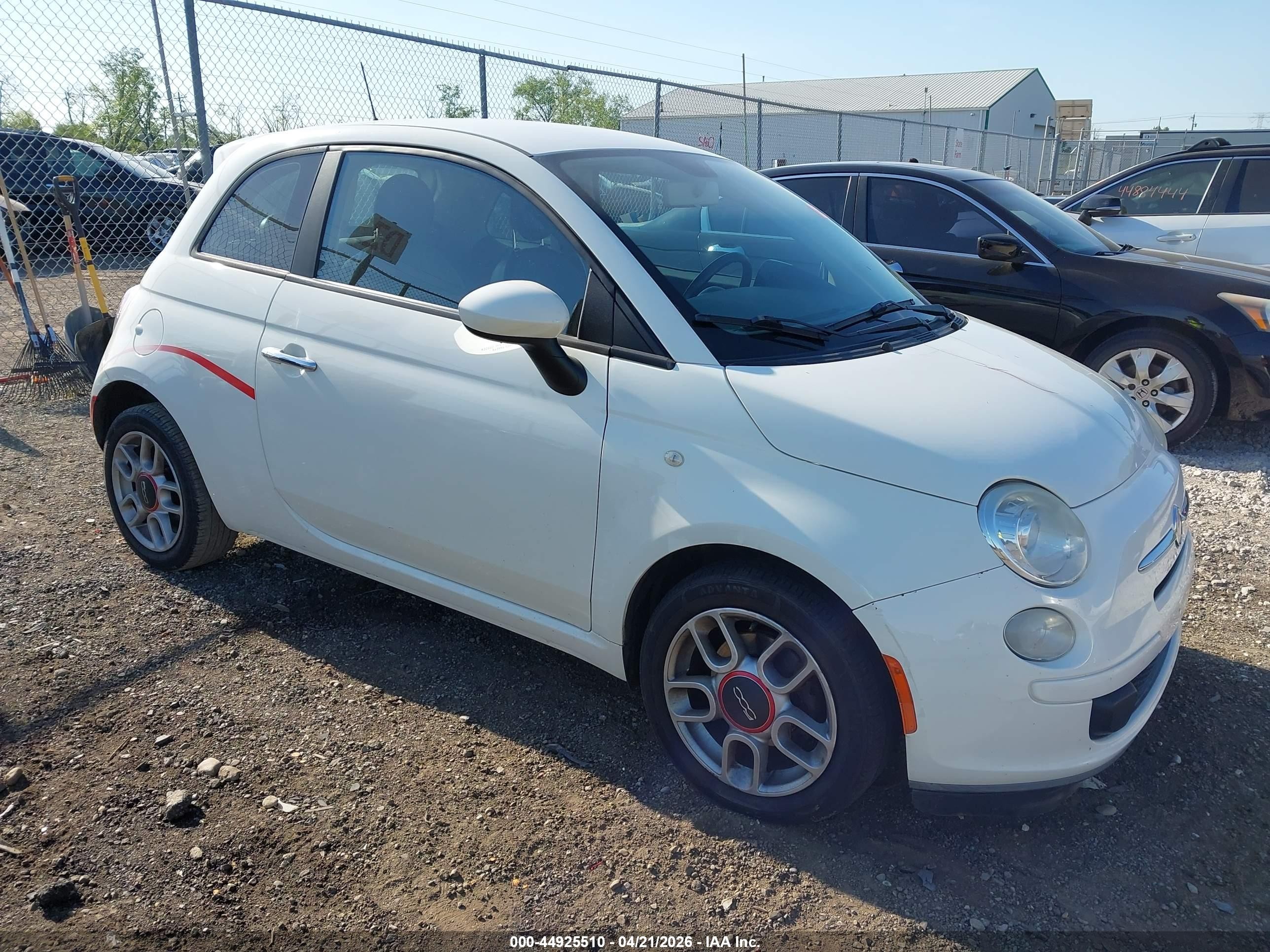 2013 Fiat 500 Pop Белый vin: 3C3CFFAR9DT528743