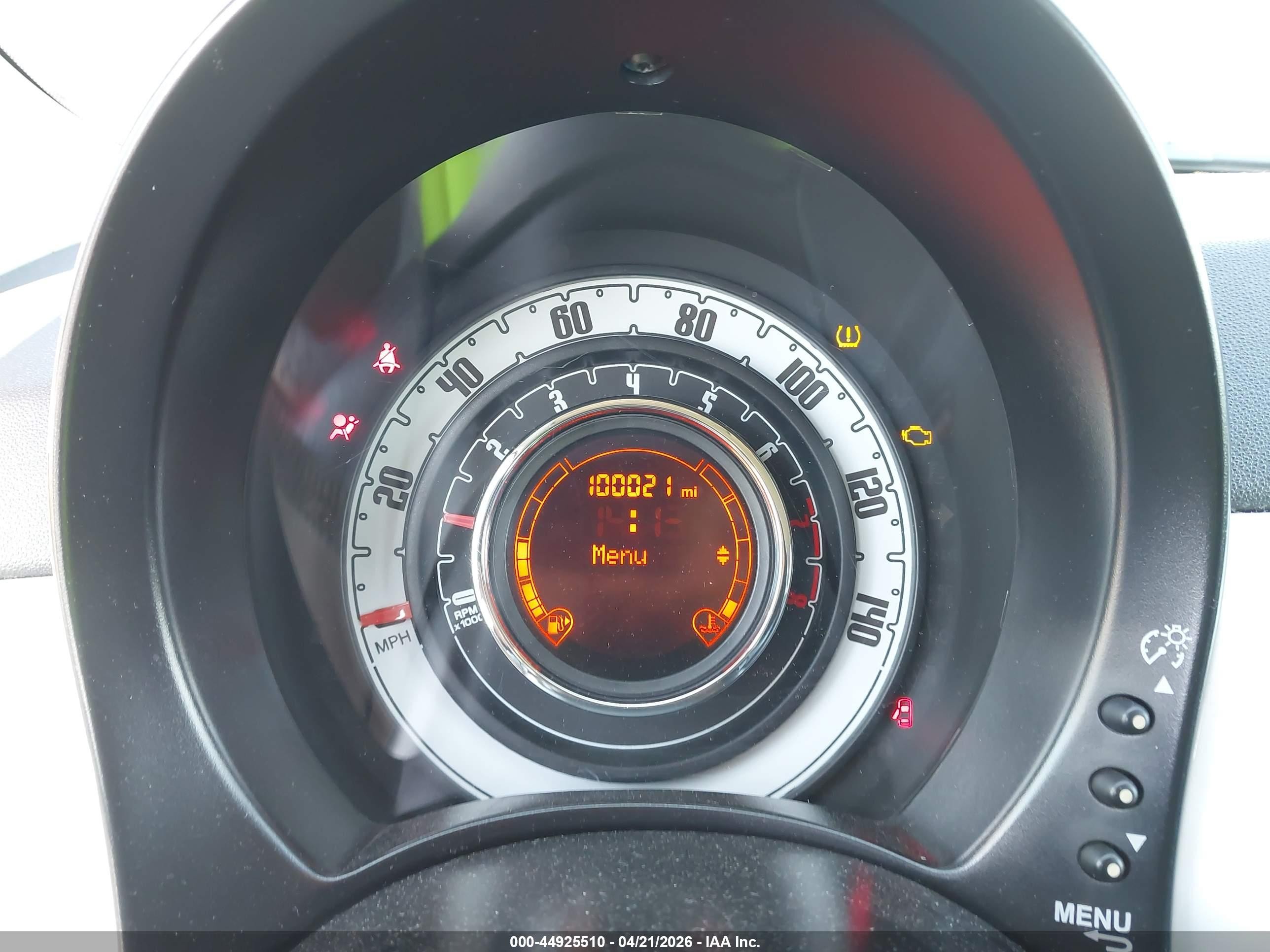 2013 Fiat 500 Pop Белый vin: 3C3CFFAR9DT528743