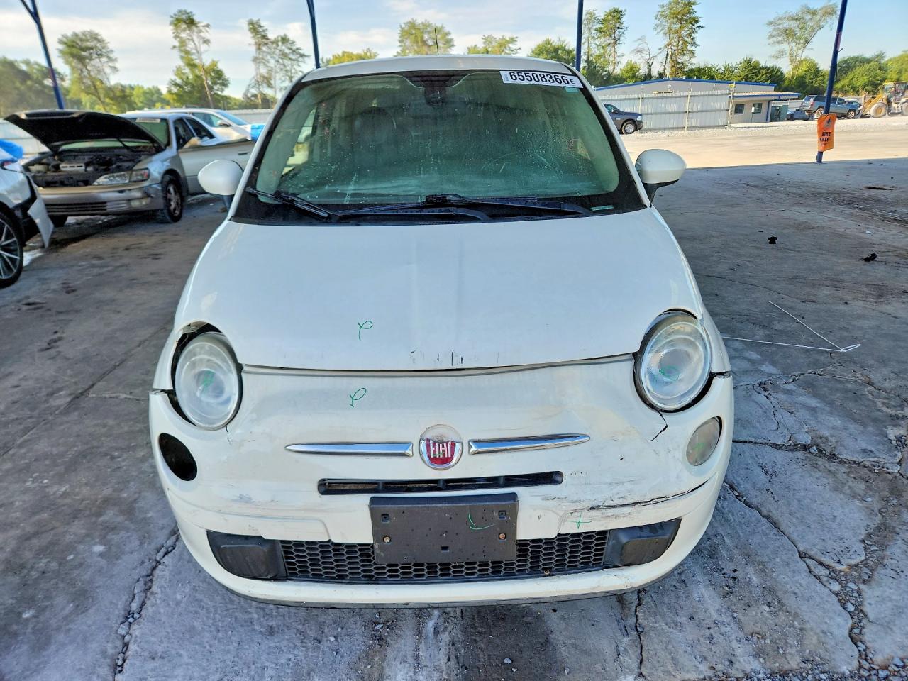 2015 Fiat 500 Pop White vin: 3C3CFFAR9FT609664