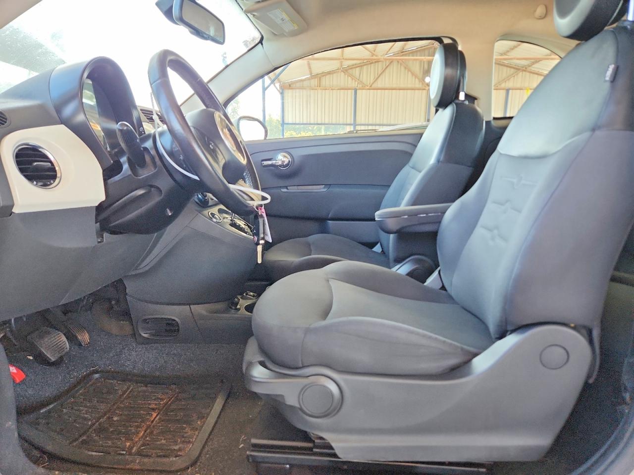 2015 Fiat 500 Pop White vin: 3C3CFFAR9FT609664
