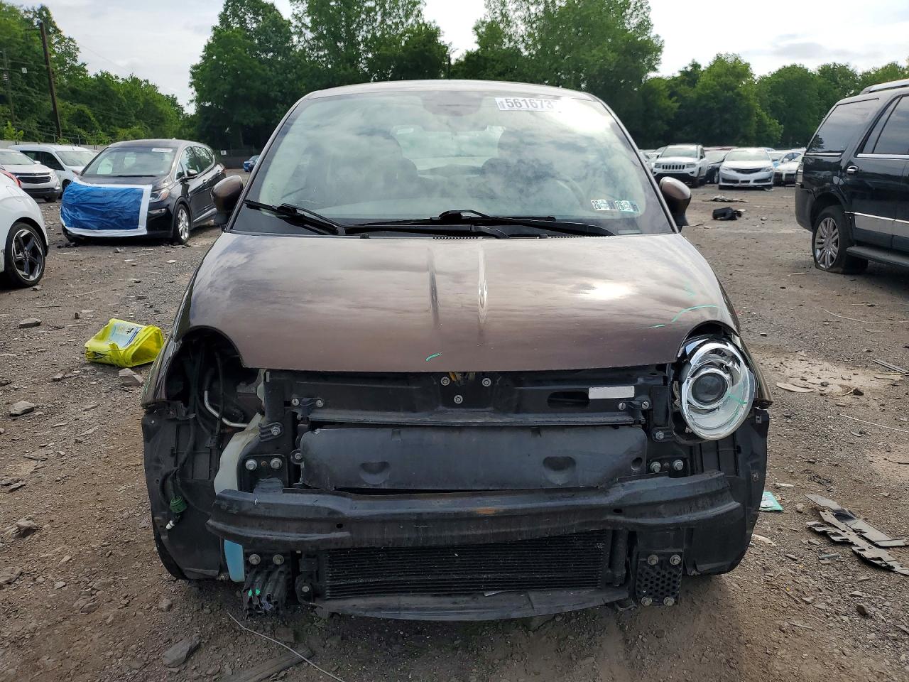 2015 Fiat 500 Pop Brown vin: 3C3CFFAR9FT656631