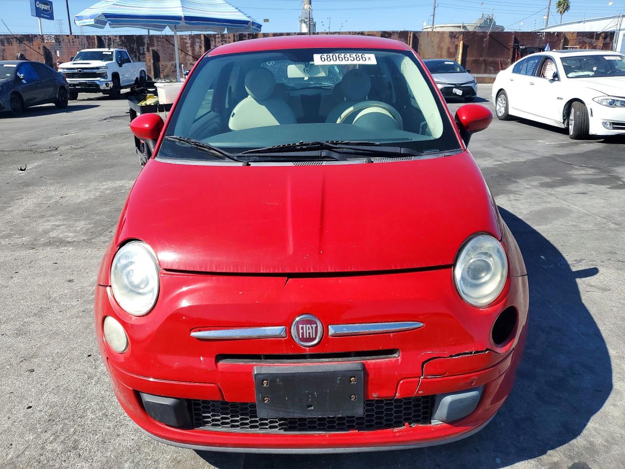 2012 Fiat 500 Pop Red vin: 3C3CFFARXCT127684