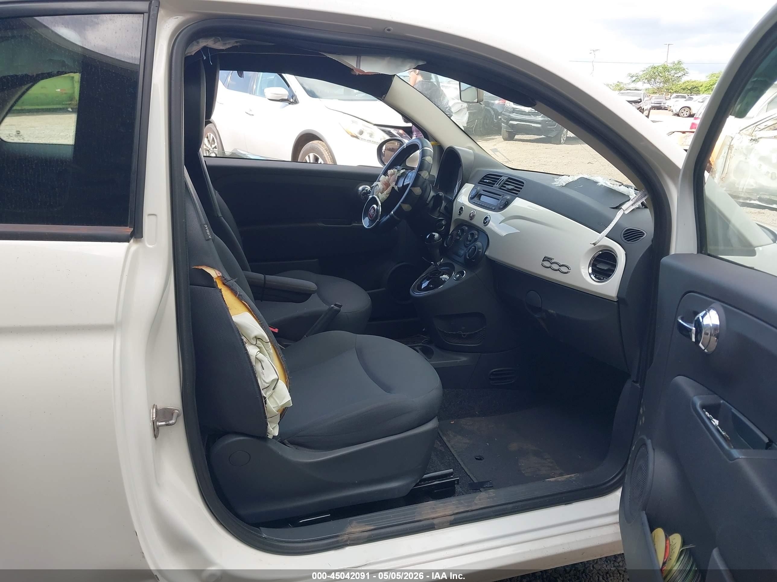 2013 Fiat 500 Pop White vin: 3C3CFFARXDT570371