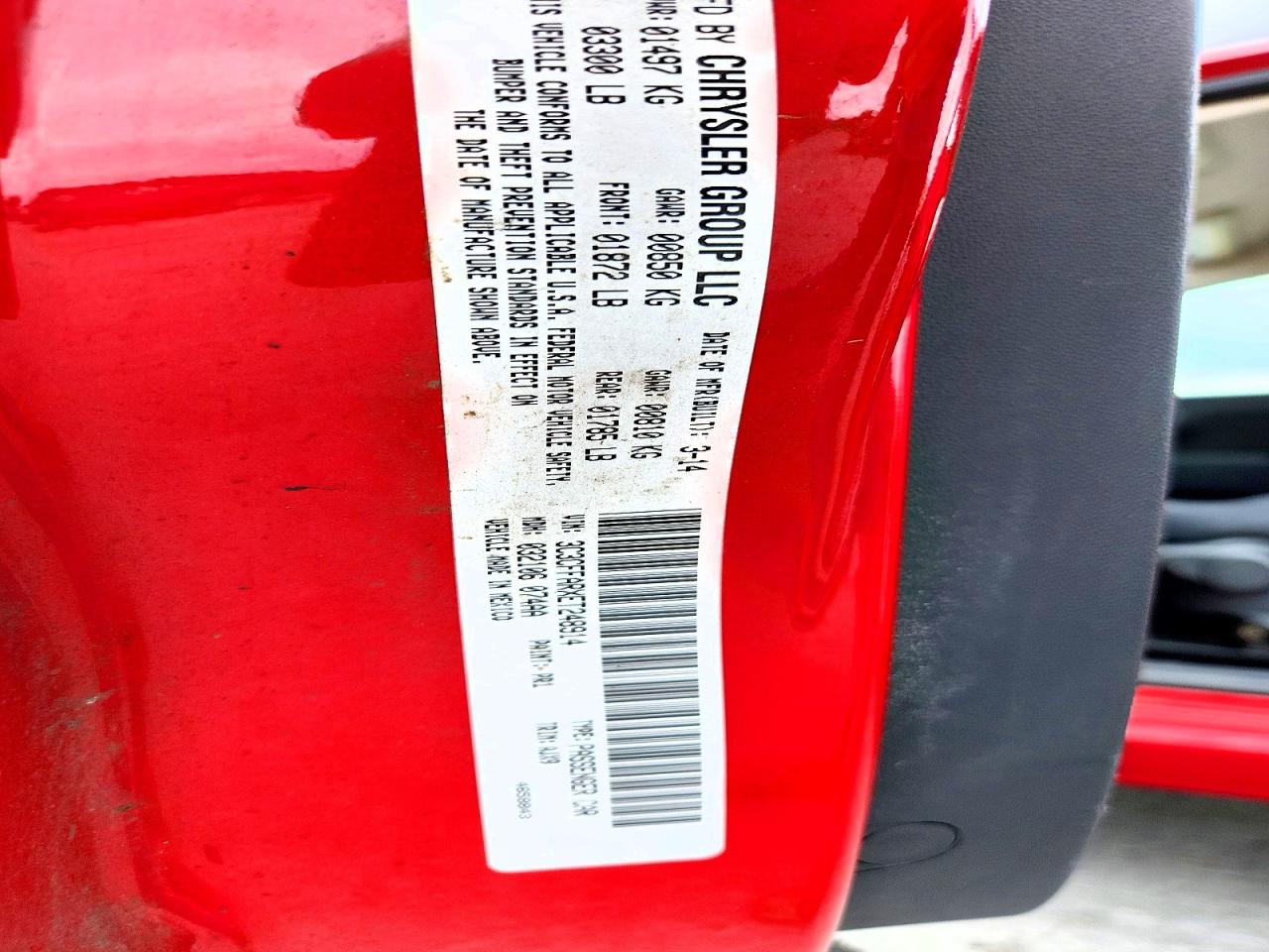 2014 Fiat 500 Pop Red vin: 3C3CFFARXET248914
