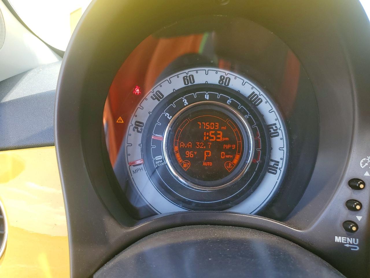 2014 Fiat 500 Pop Yellow vin: 3C3CFFARXET283016