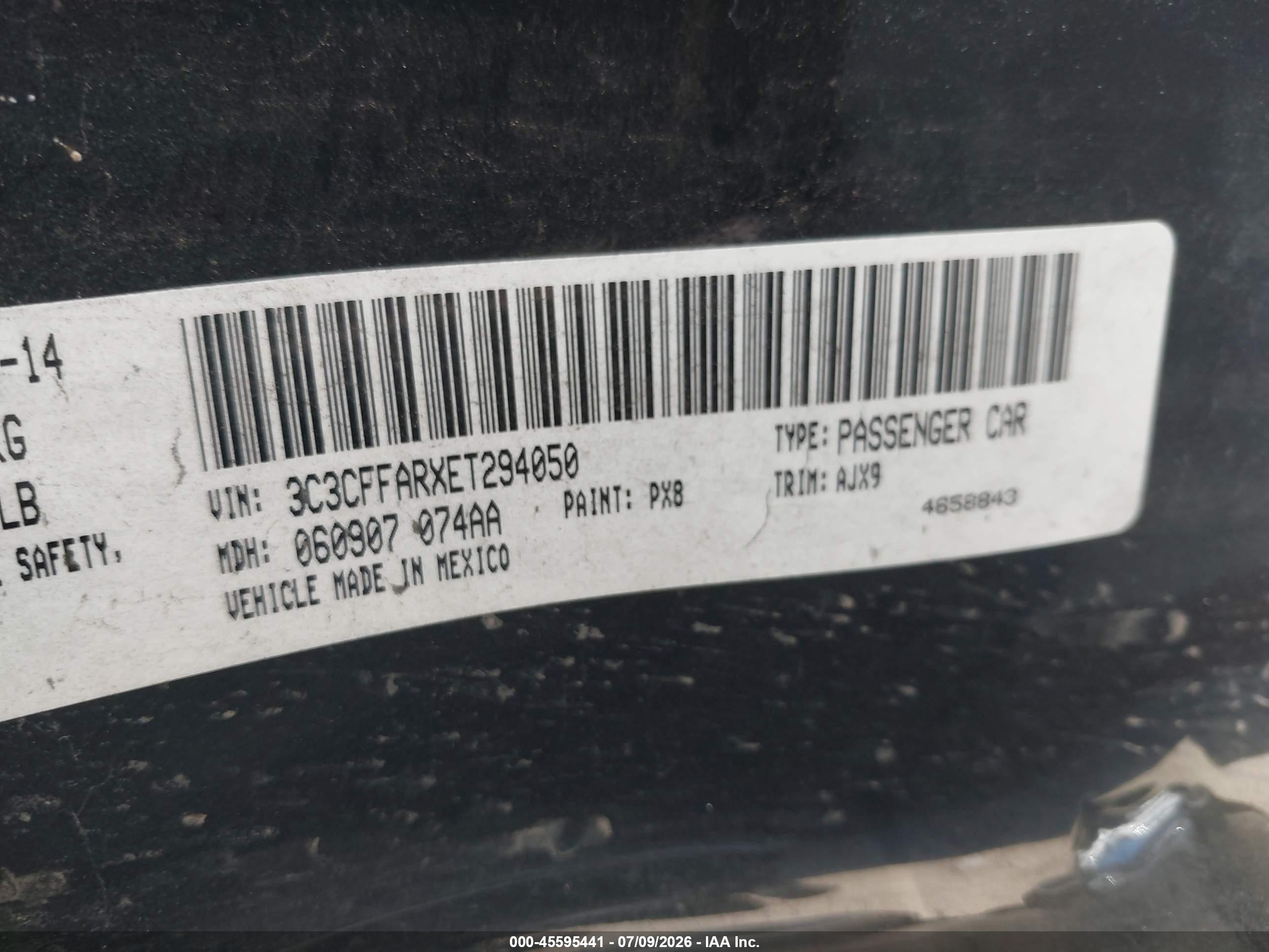 2014 Fiat 500 Pop Black vin: 3C3CFFARXET294050