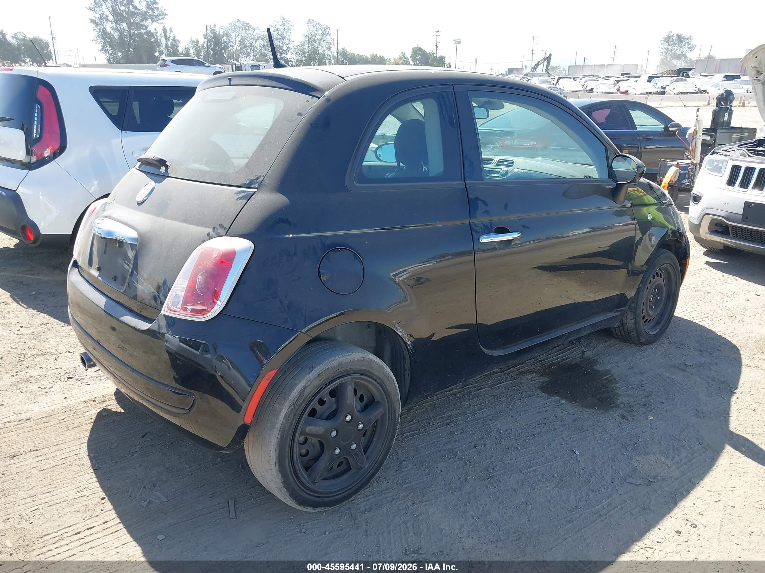2014 Fiat 500 Pop Black vin: 3C3CFFARXET294050