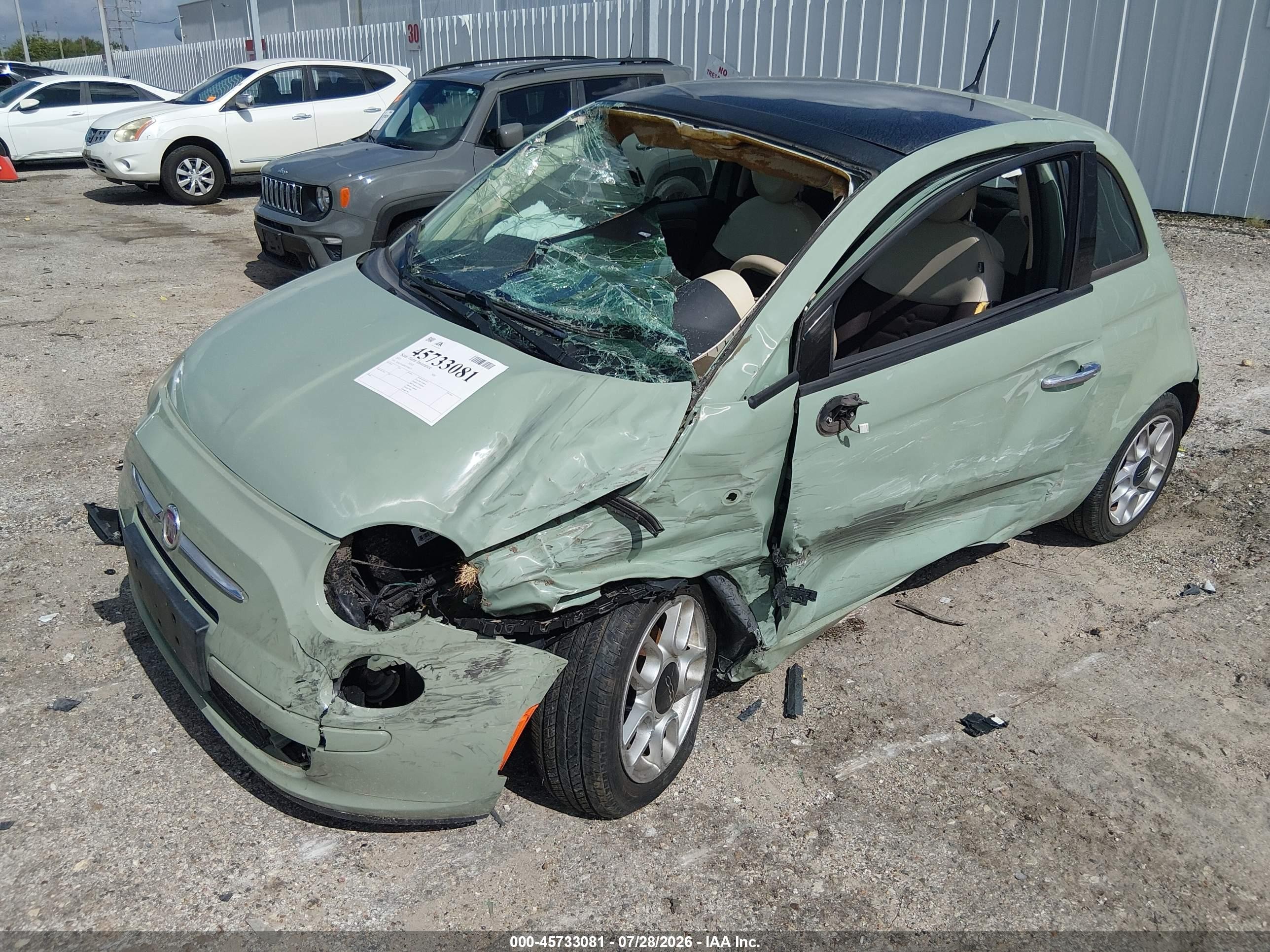 2015 Fiat 500 Pop Green vin: 3C3CFFARXFT508133