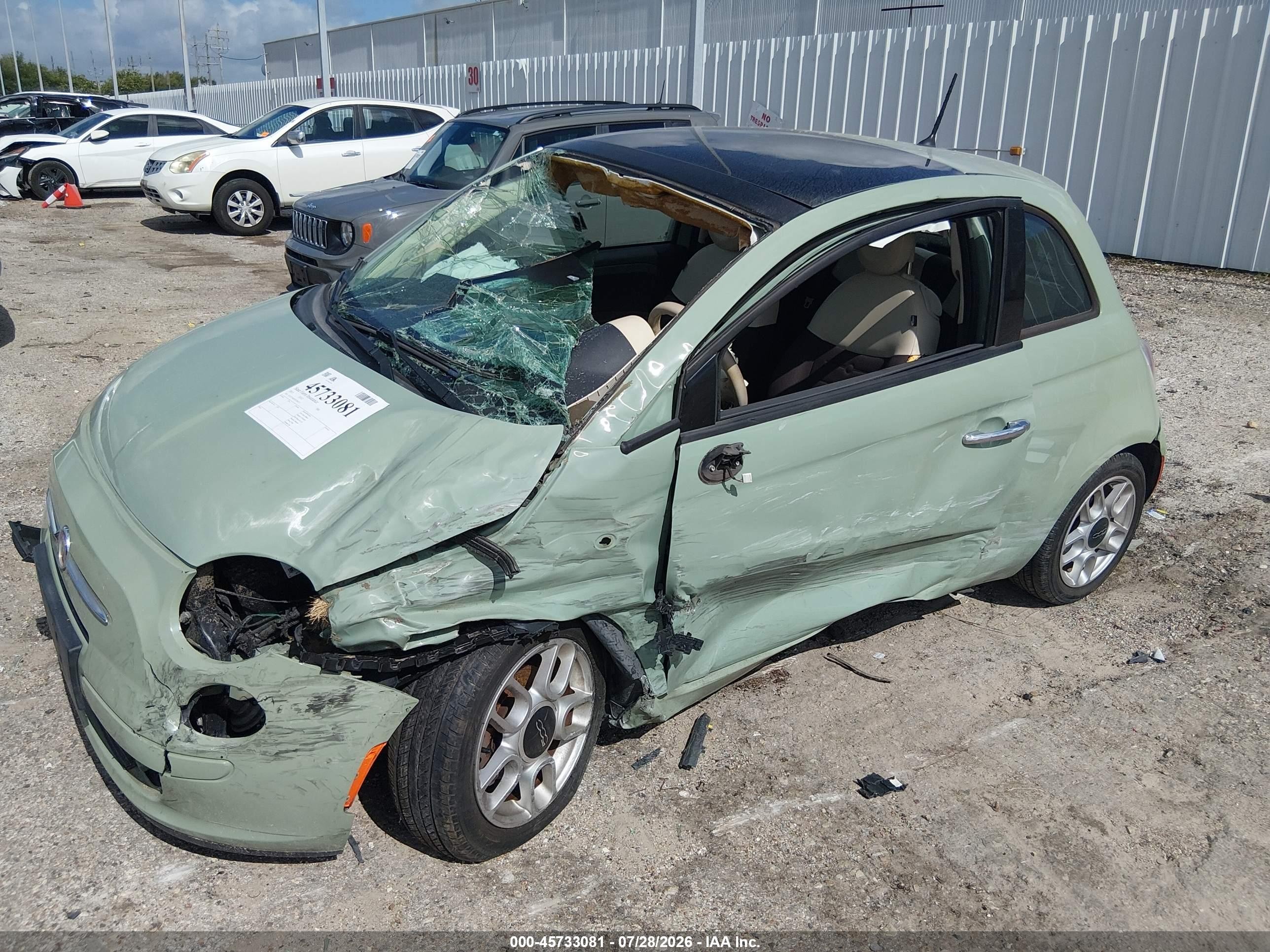 2015 Fiat 500 Pop Green vin: 3C3CFFARXFT508133
