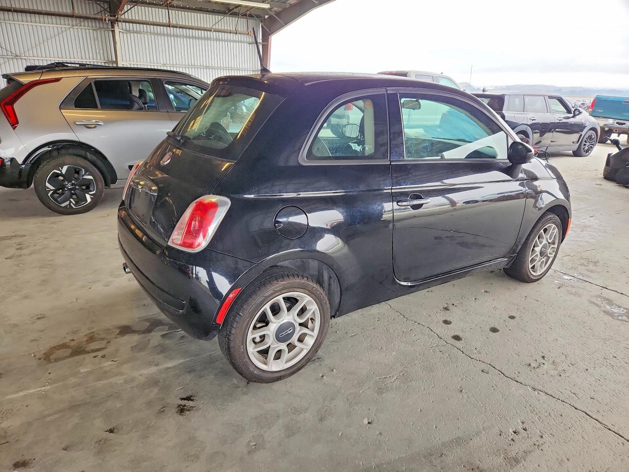 2015 Fiat 500 Black vin: 3C3CFFARXFT716495