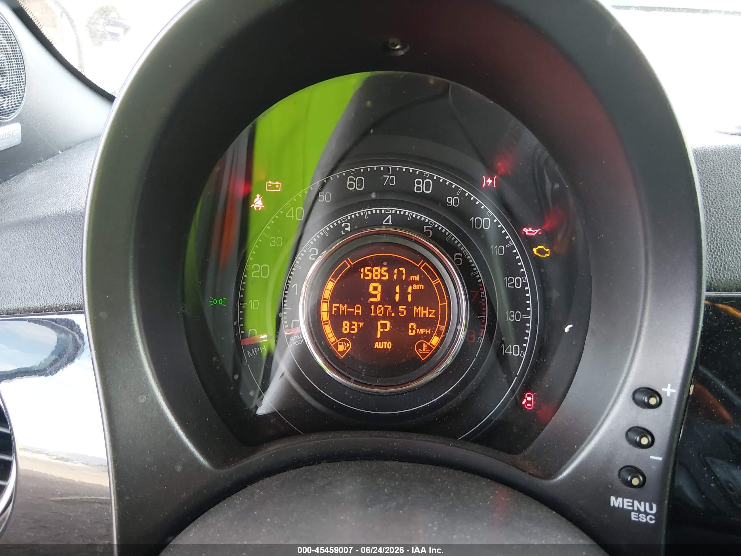 2012 Fiat 500 Sport Black vin: 3C3CFFBR0CT116028