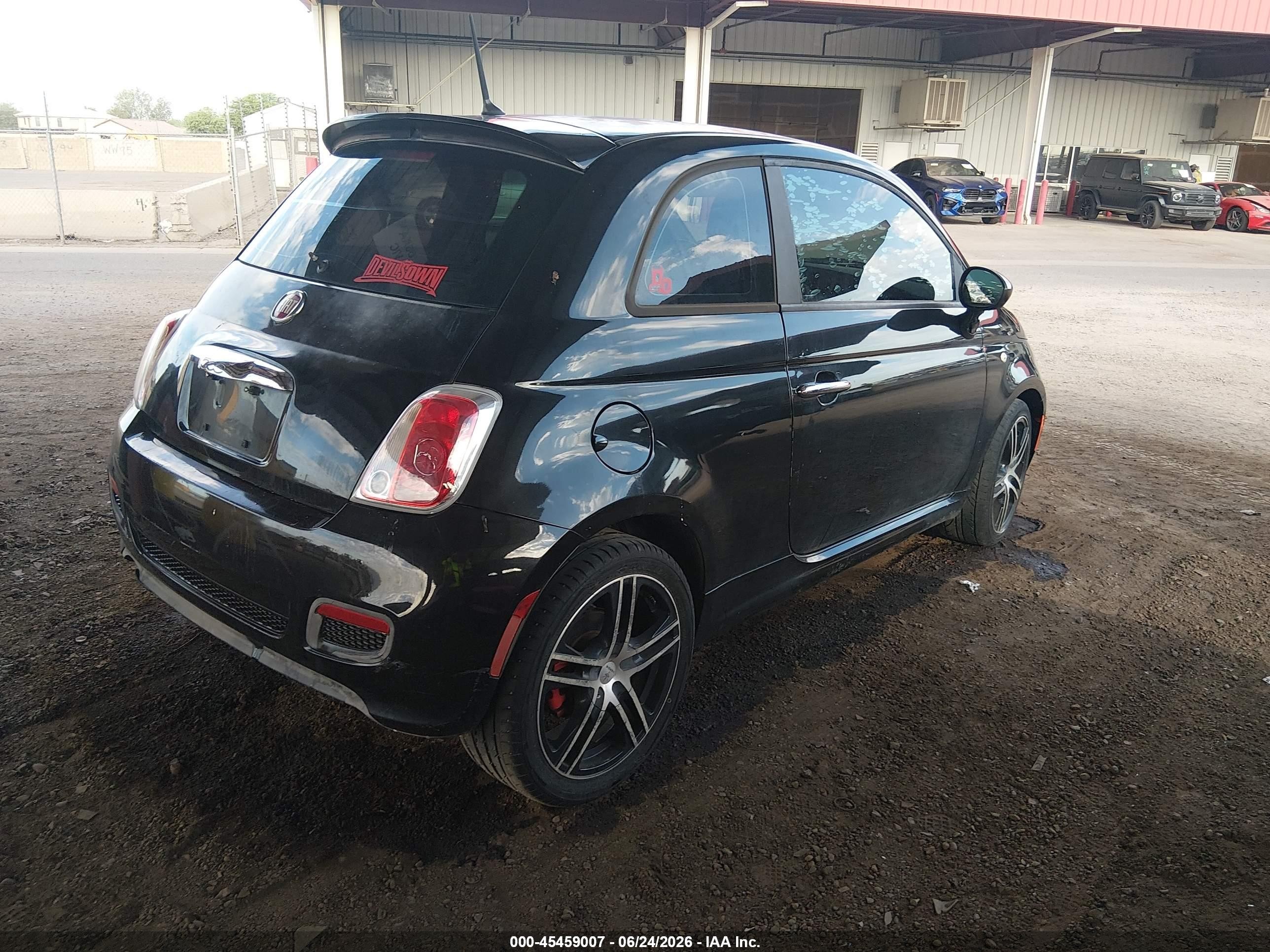 2012 Fiat 500 Sport Black vin: 3C3CFFBR0CT116028