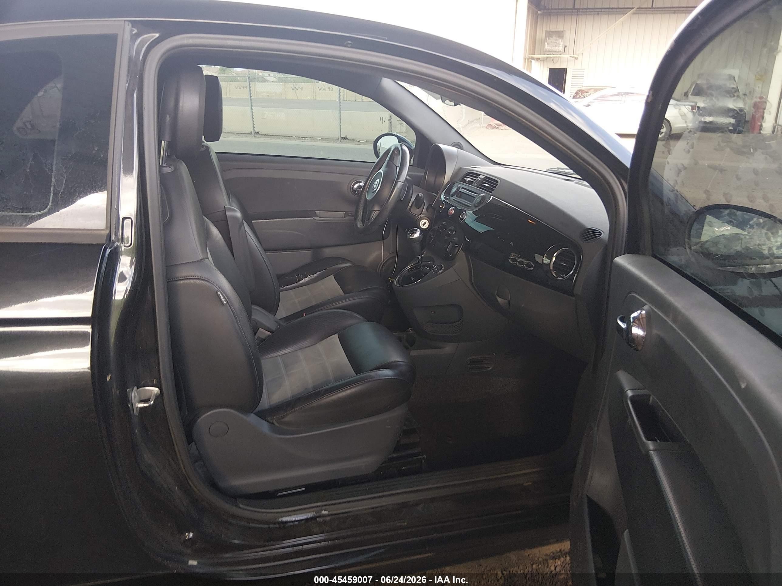2012 Fiat 500 Sport Black vin: 3C3CFFBR0CT116028