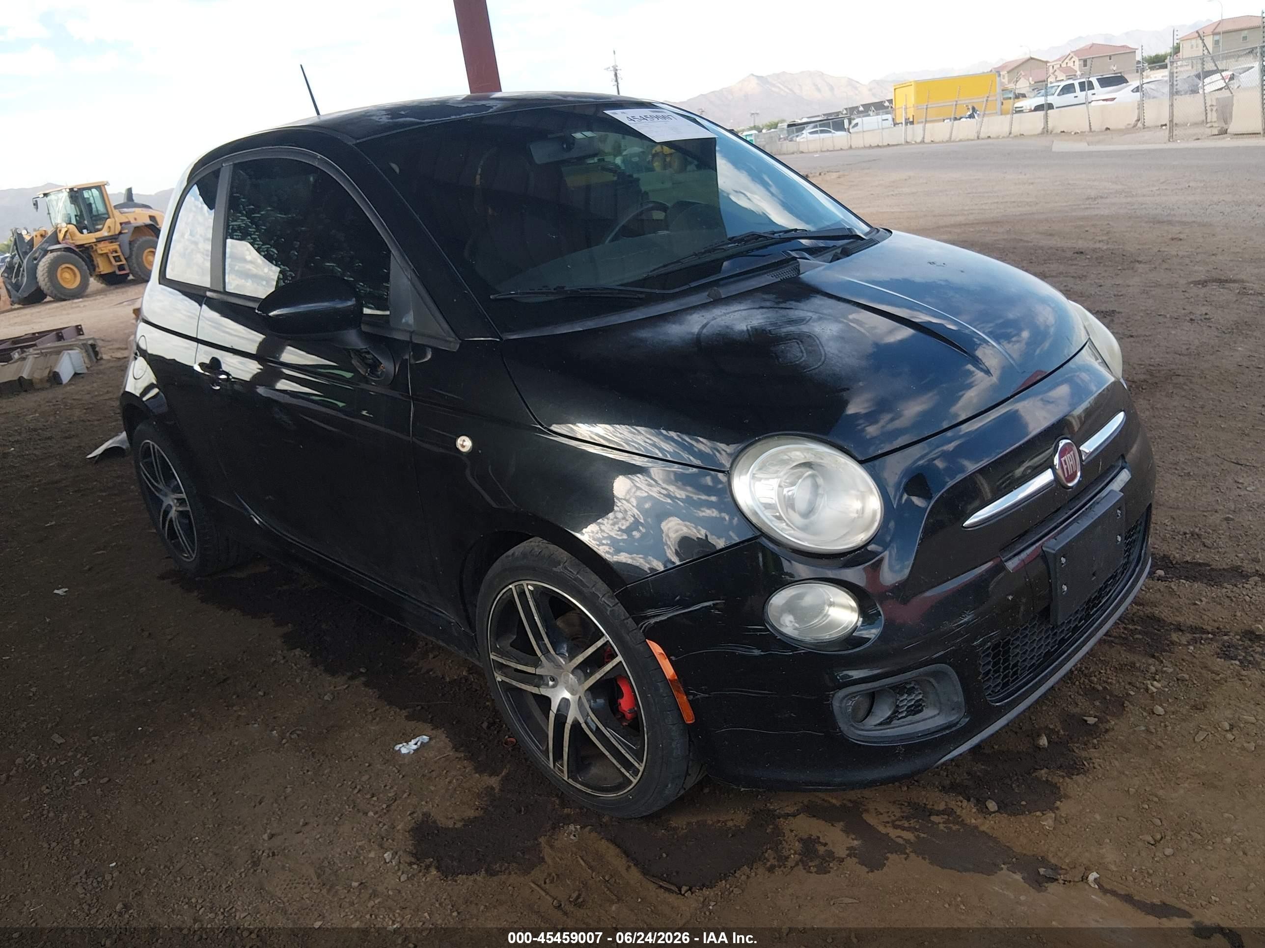 2012 Fiat 500 Sport Black vin: 3C3CFFBR0CT116028