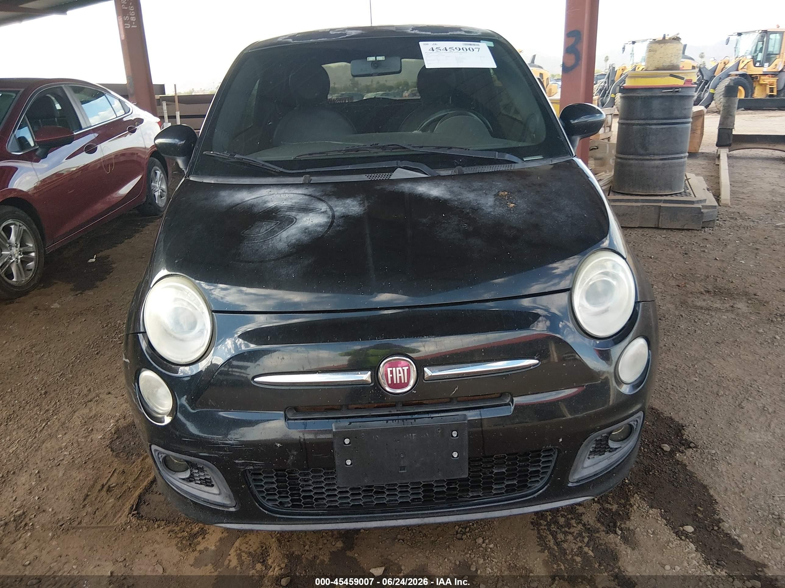 2012 Fiat 500 Sport Black vin: 3C3CFFBR0CT116028