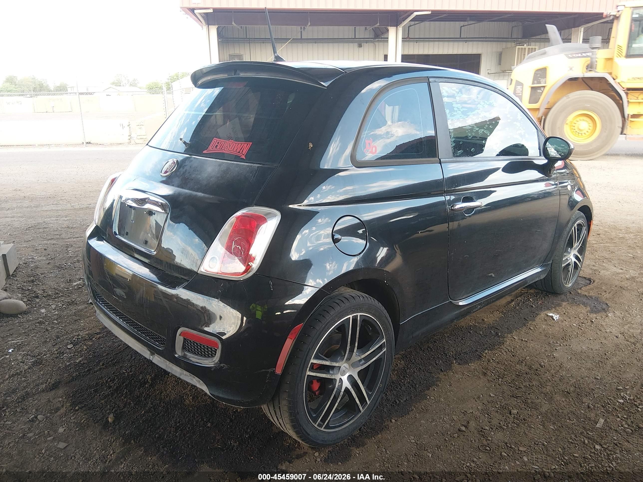 2012 Fiat 500 Sport Black vin: 3C3CFFBR0CT116028