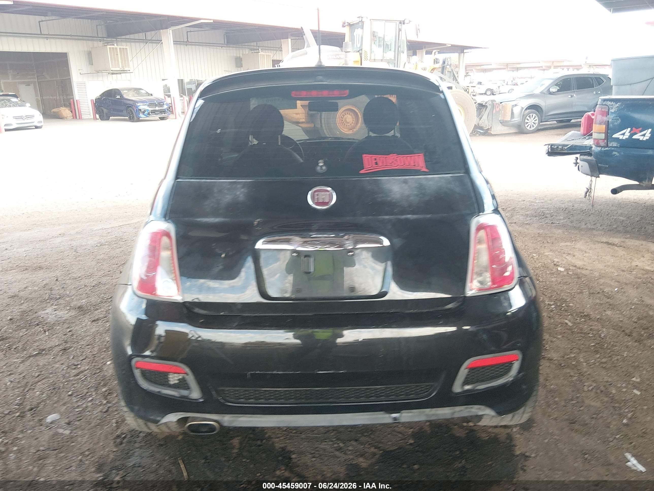 2012 Fiat 500 Sport Black vin: 3C3CFFBR0CT116028