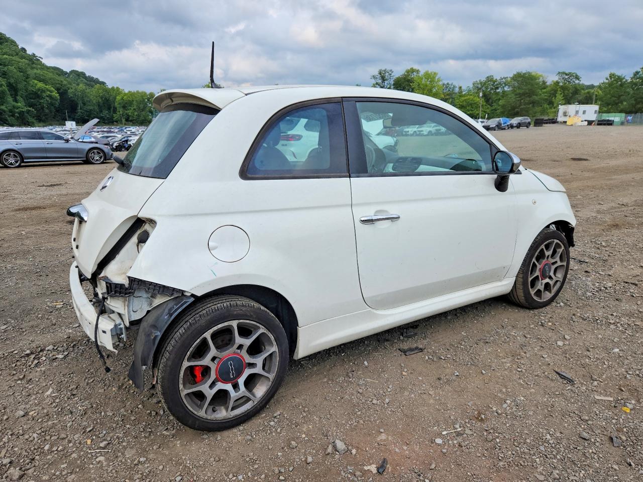 2012 Fiat 500 Sport White vin: 3C3CFFBR0CT362271